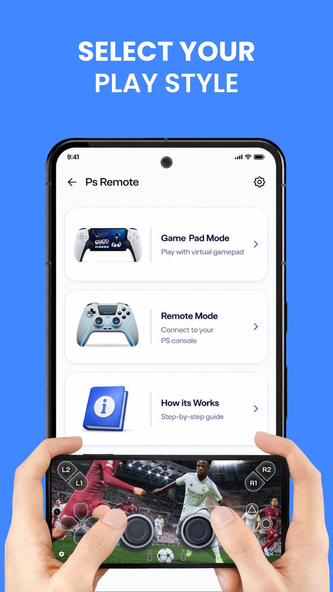 اسکرین شات 4 برنامه PS Remote Play Controller