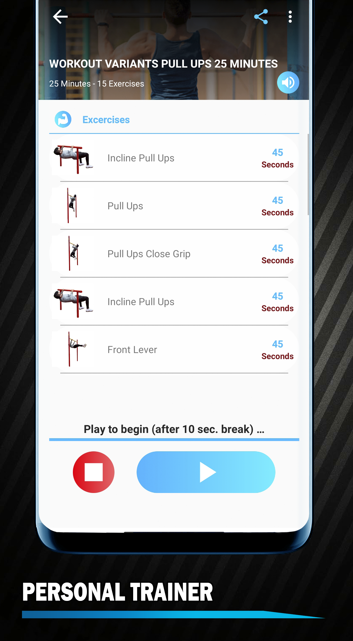 اسکرین شات 6 برنامه Pull Ups Workout - Be Stronger