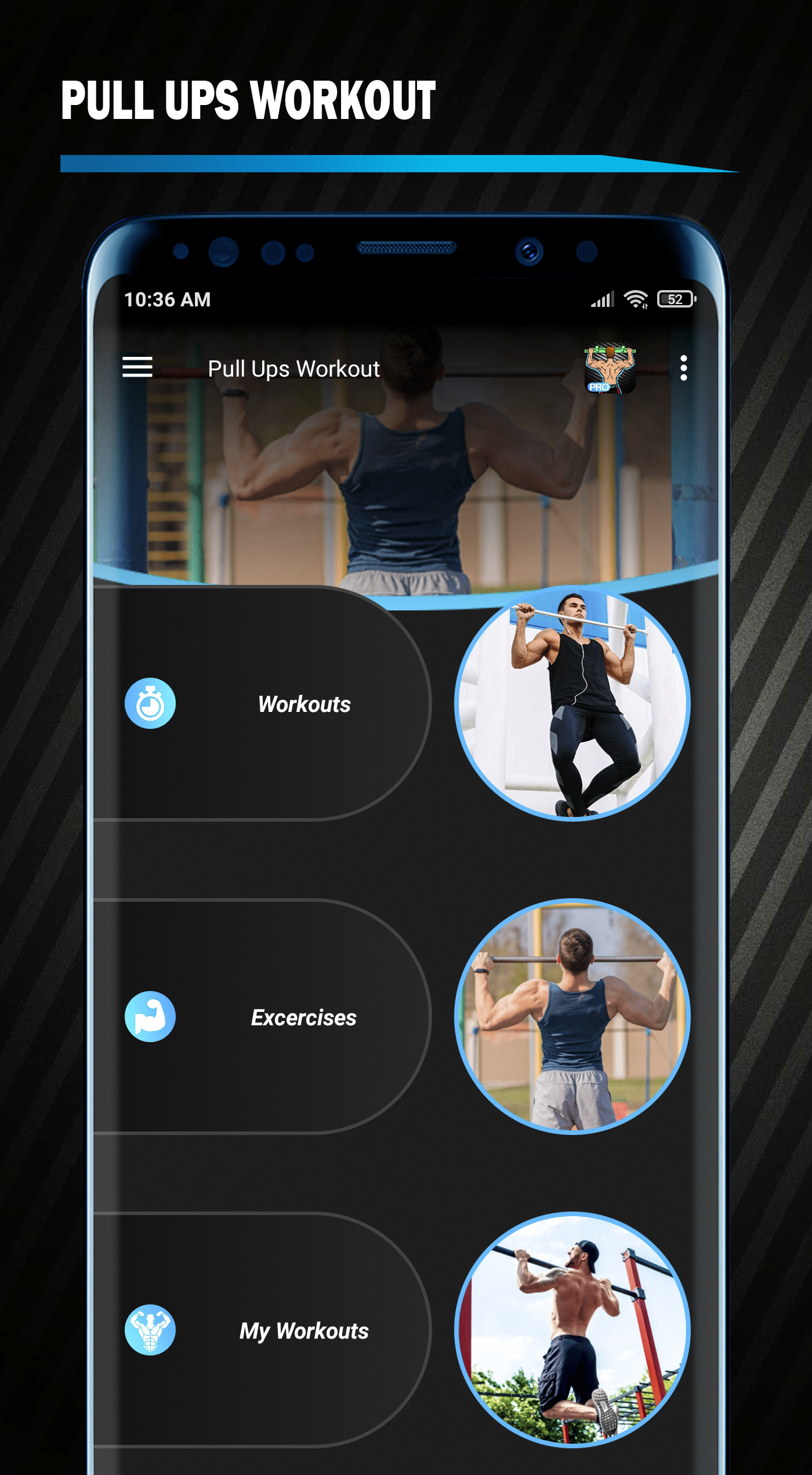 اسکرین شات 1 برنامه Pull Ups Workout - Be Stronger