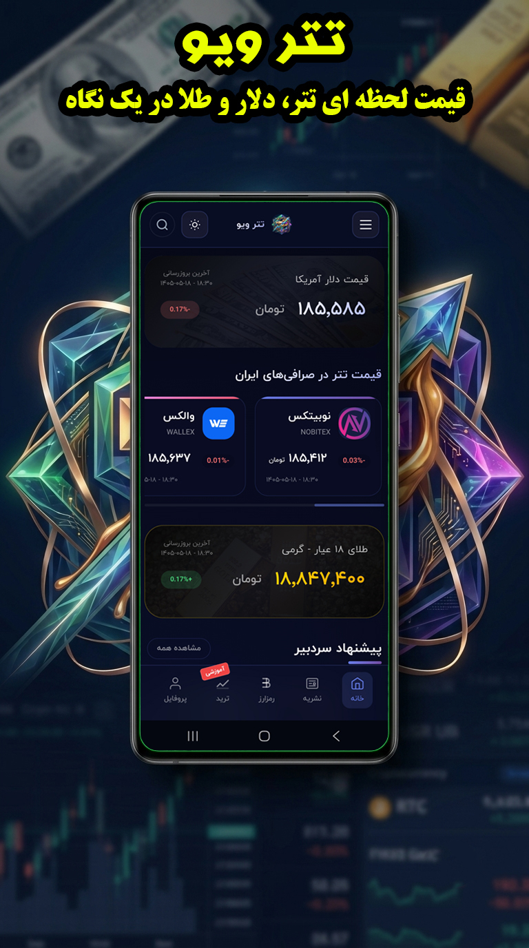 اسکرین شات 2 برنامه ‏تتر ویو - قیمت تتر، طلا و سایر بازارها