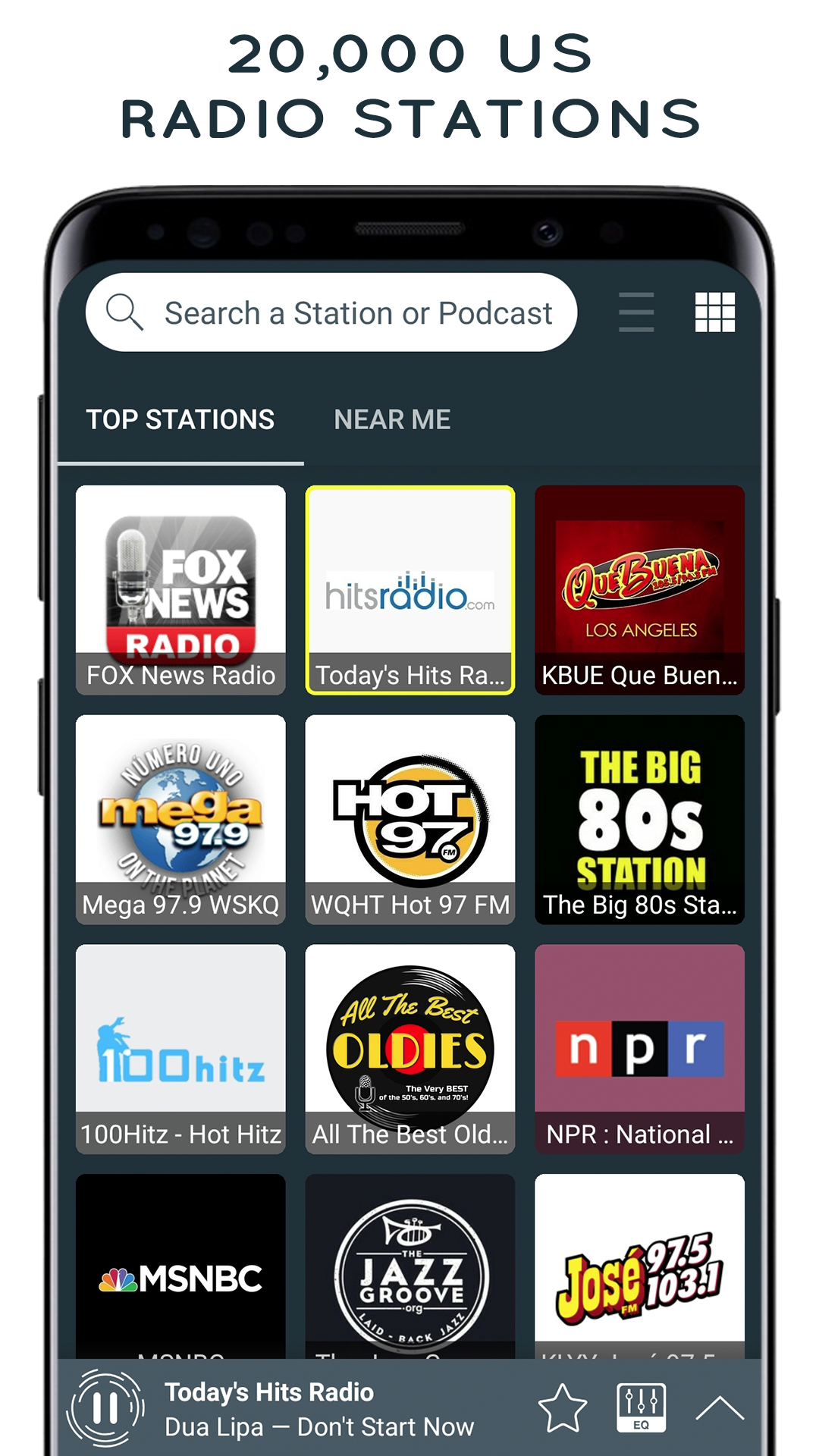 اسکرین شات 1 برنامه Radio USA - Live Radio FM / AM