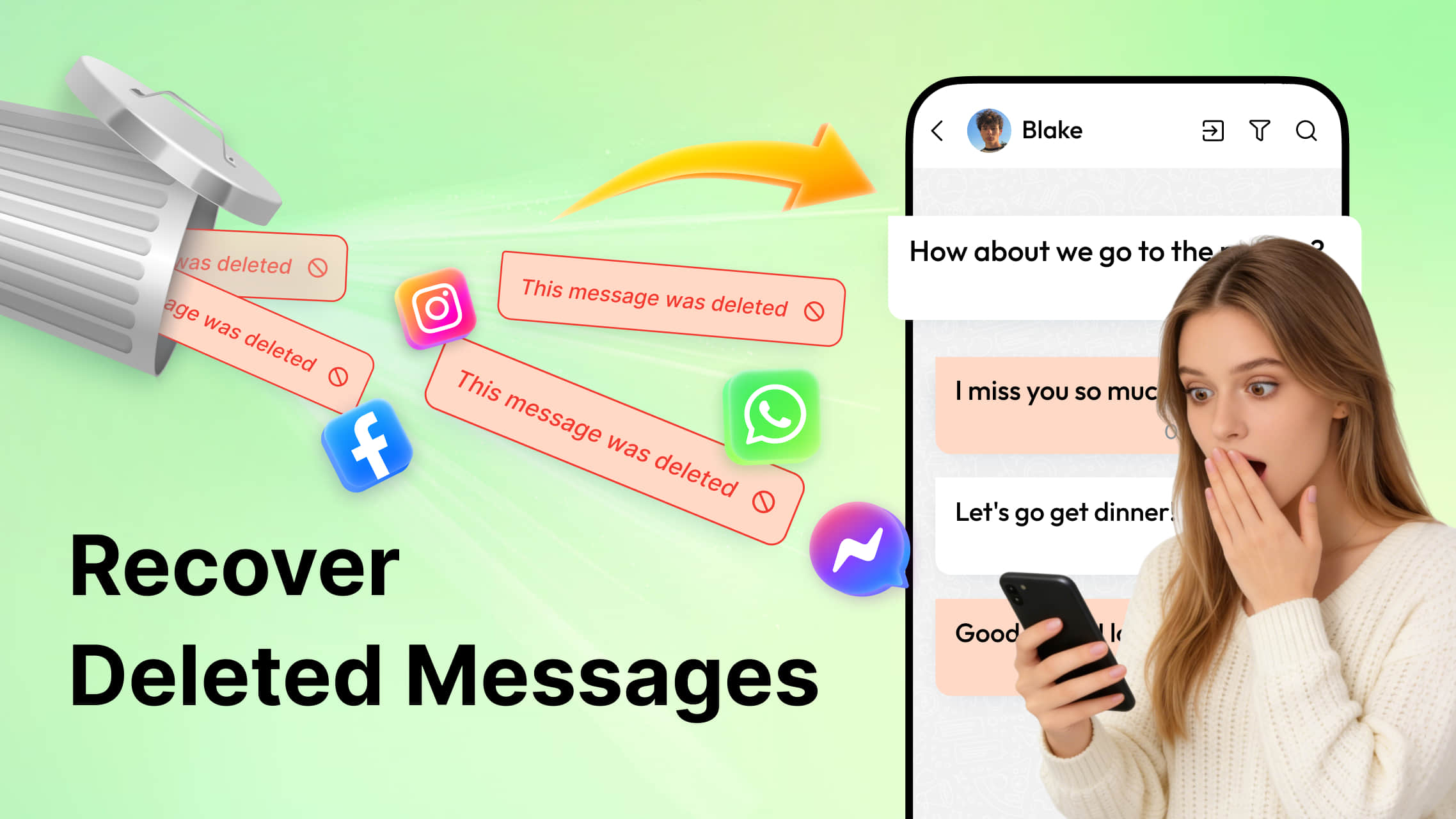 اسکرین شات 1 برنامه Recover Deleted Messages