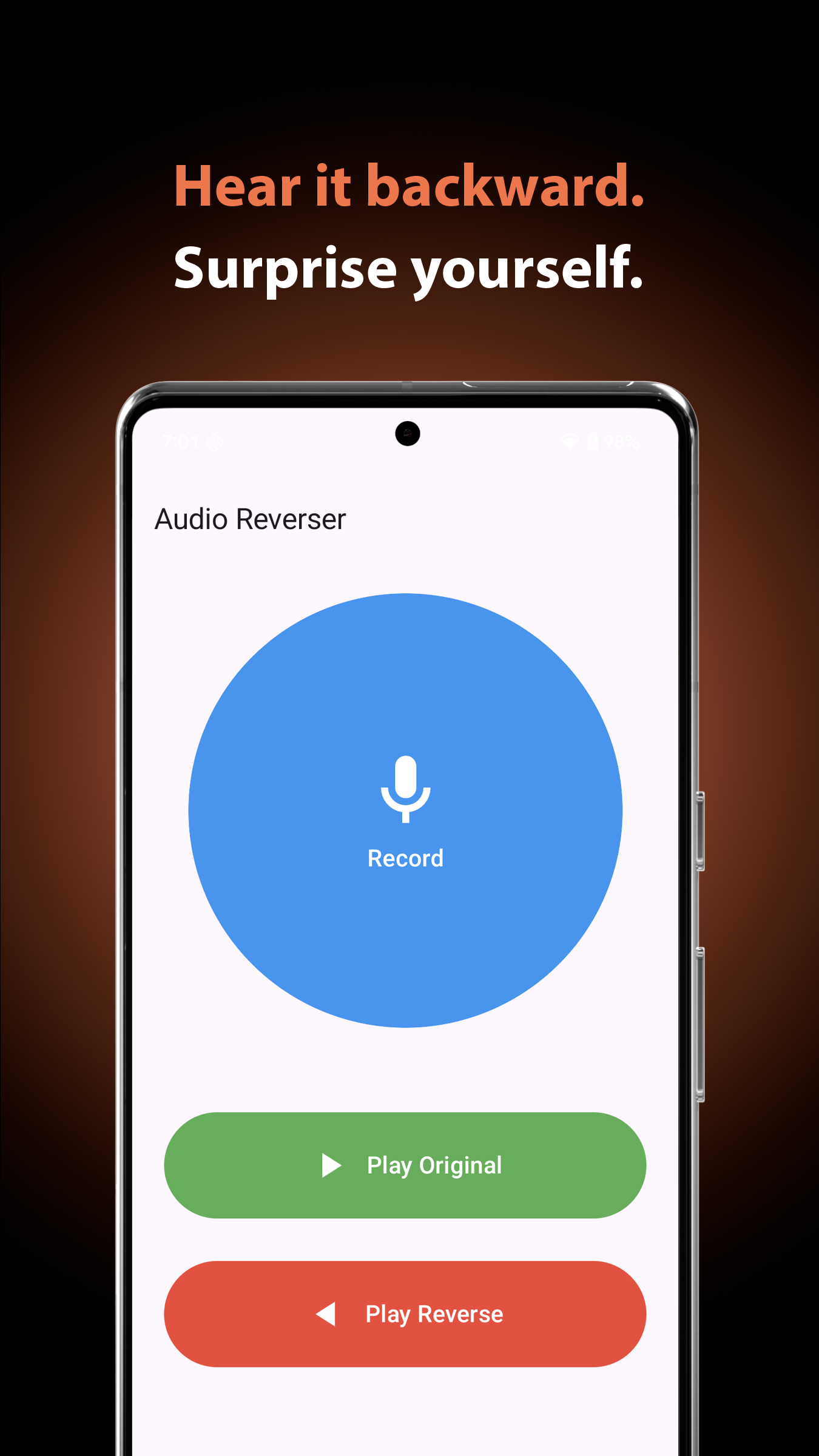 اسکرین شات 3 برنامه Reverse Audio: Reverse Singing