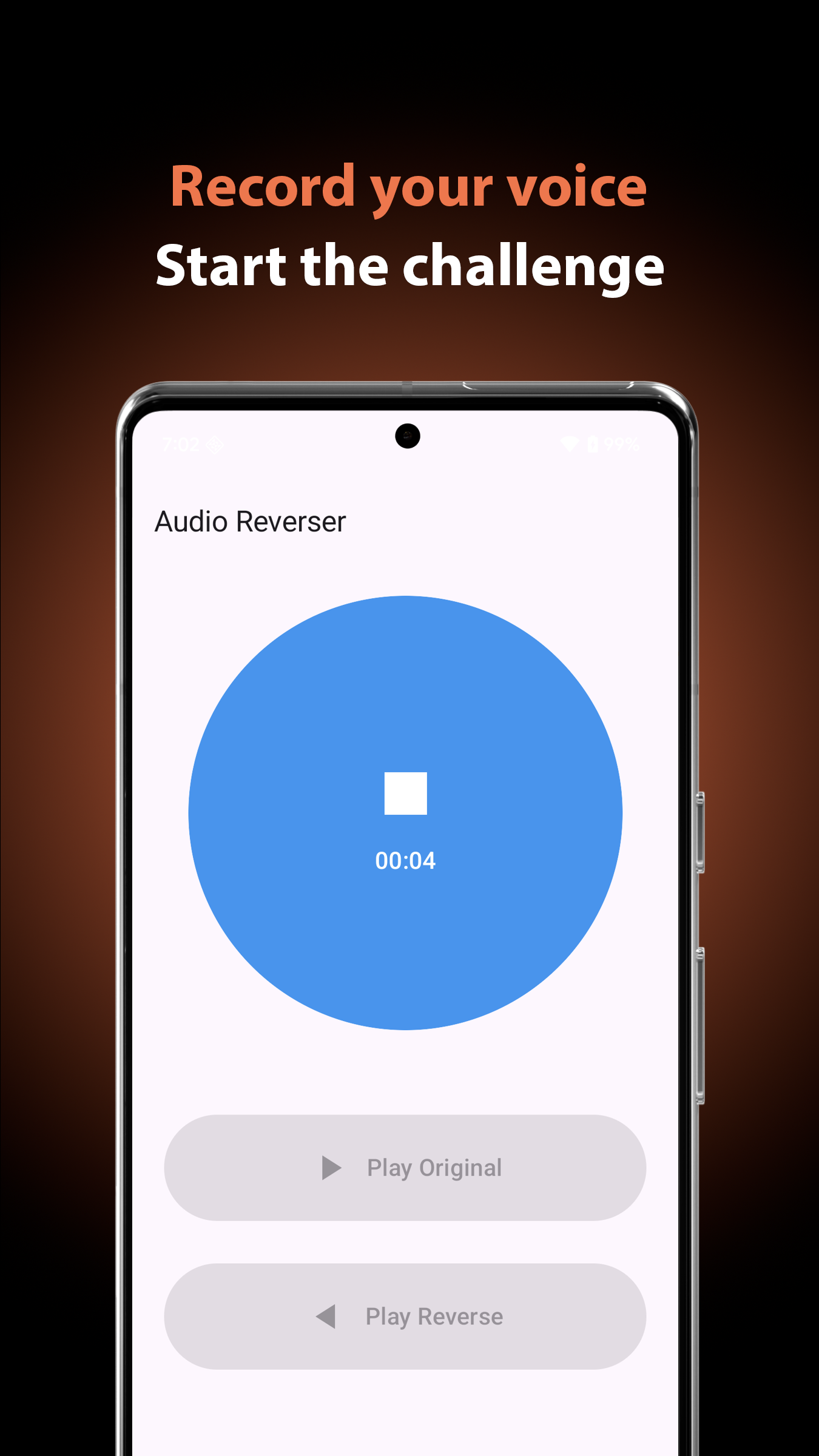 اسکرین شات 2 برنامه Reverse Audio: Reverse Singing
