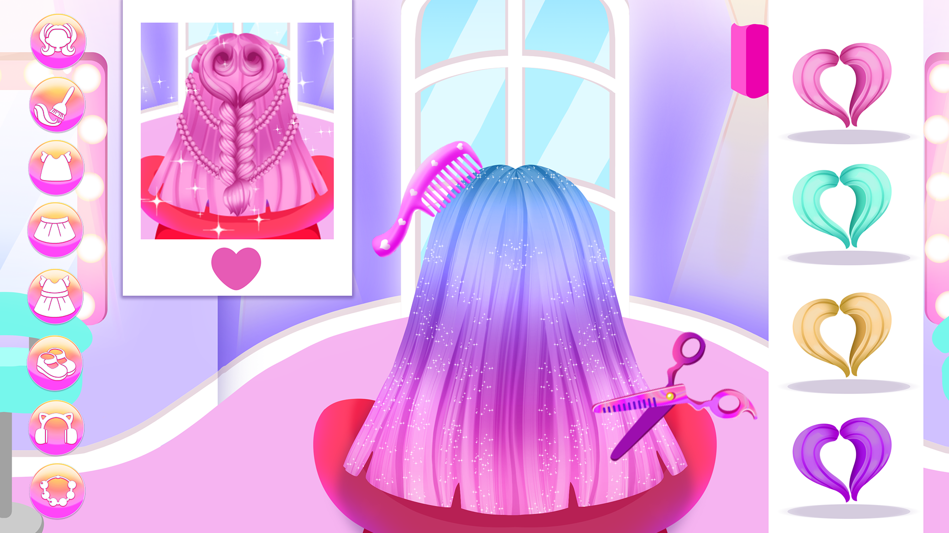 اسکرین شات 6 برنامه Hair Salon and Dress Up Girl