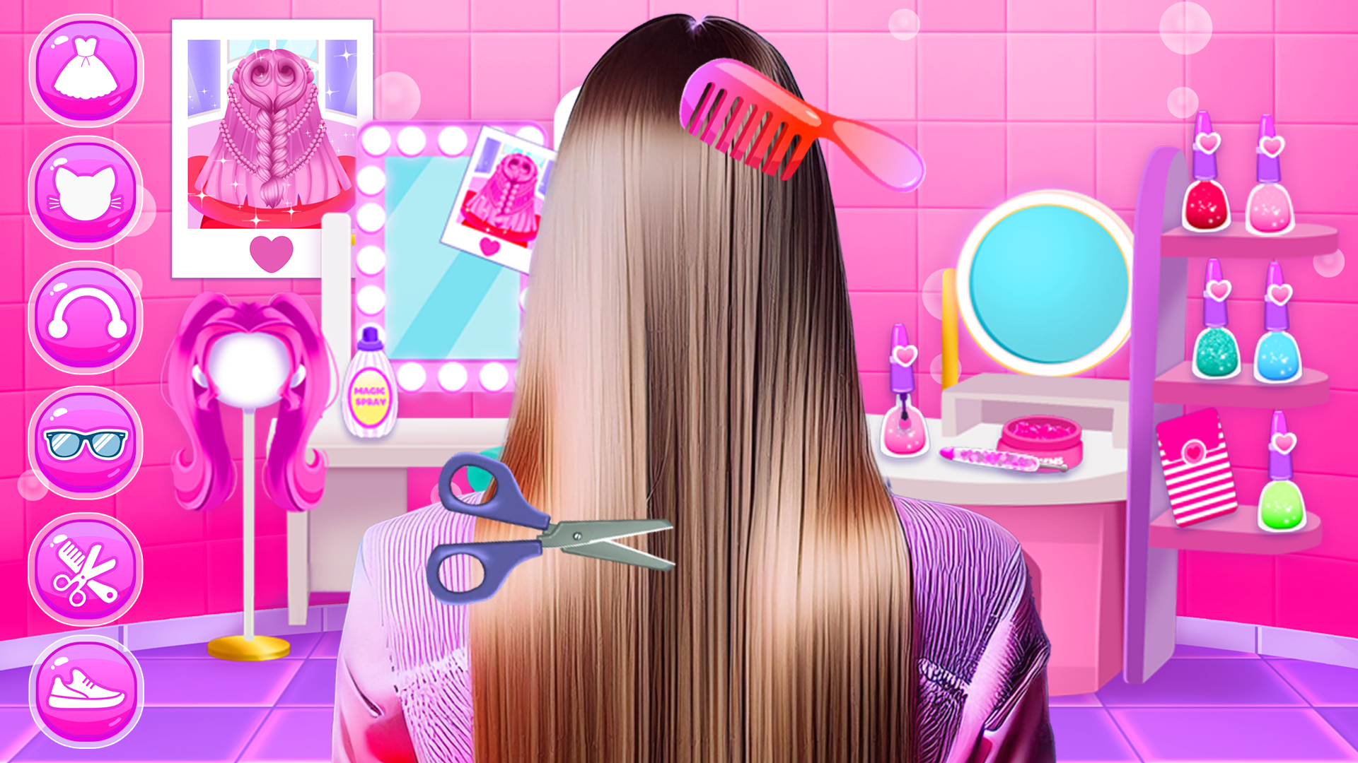 اسکرین شات 5 برنامه Hair Salon and Dress Up Girl