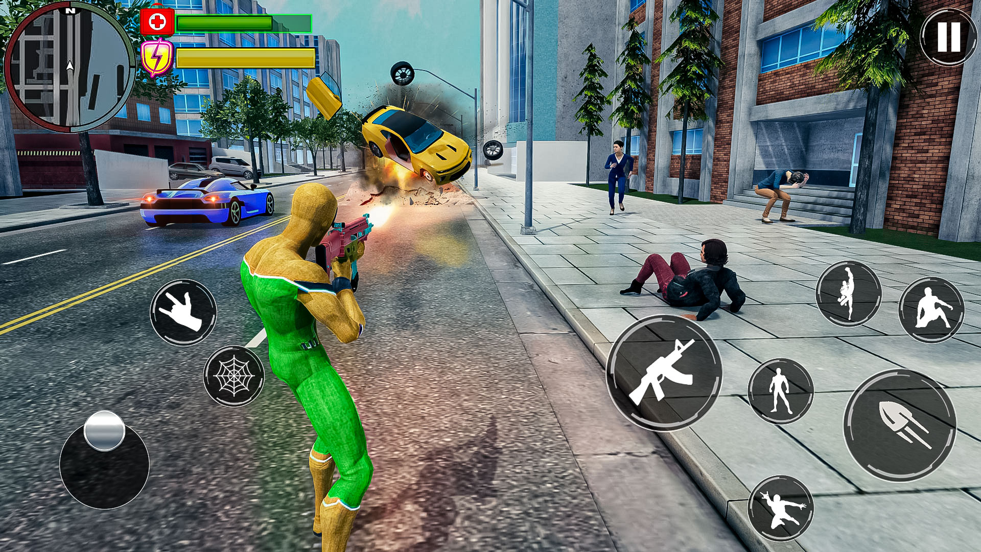 اسکرین شات 4 بازی Spider Rope Hero : Crime City