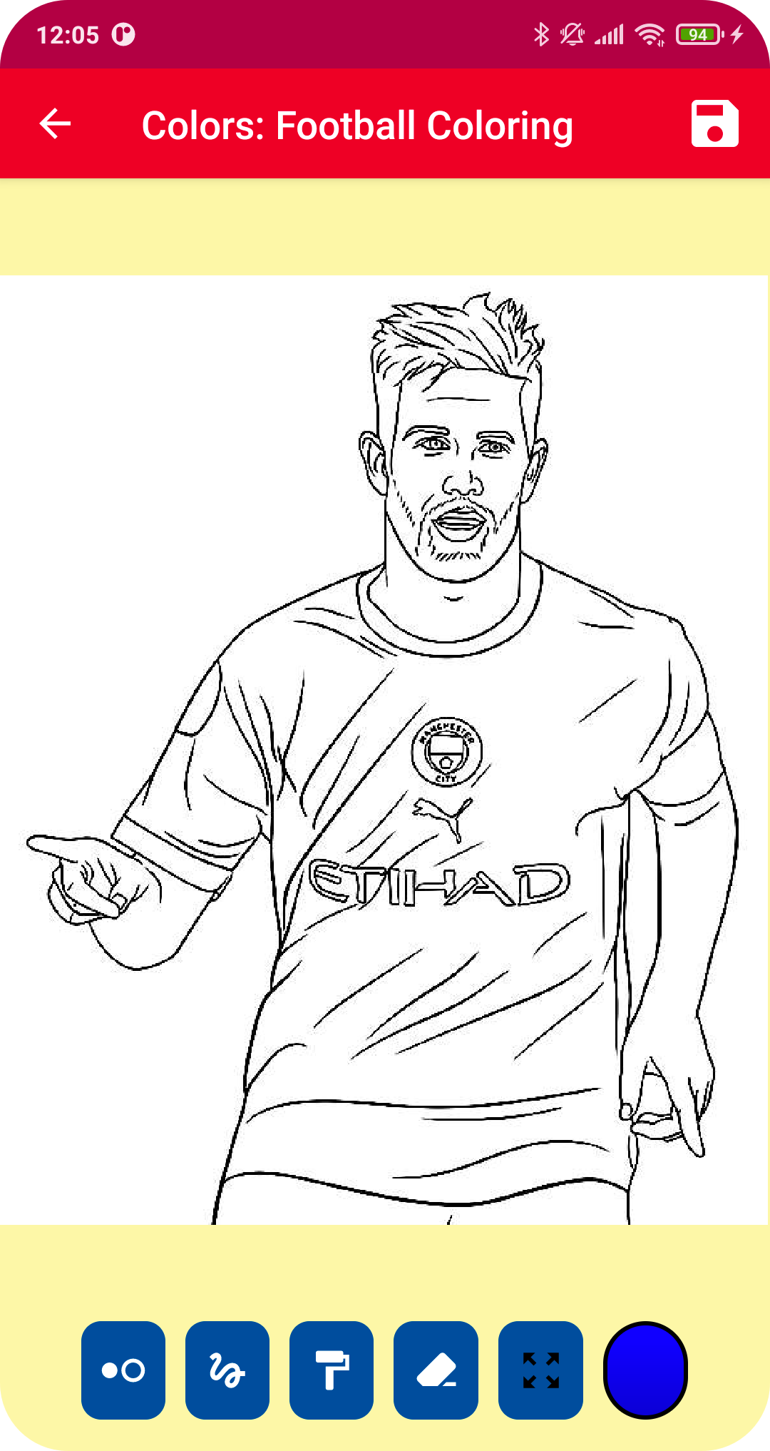 اسکرین شات 3 برنامه Colors: Football Coloring