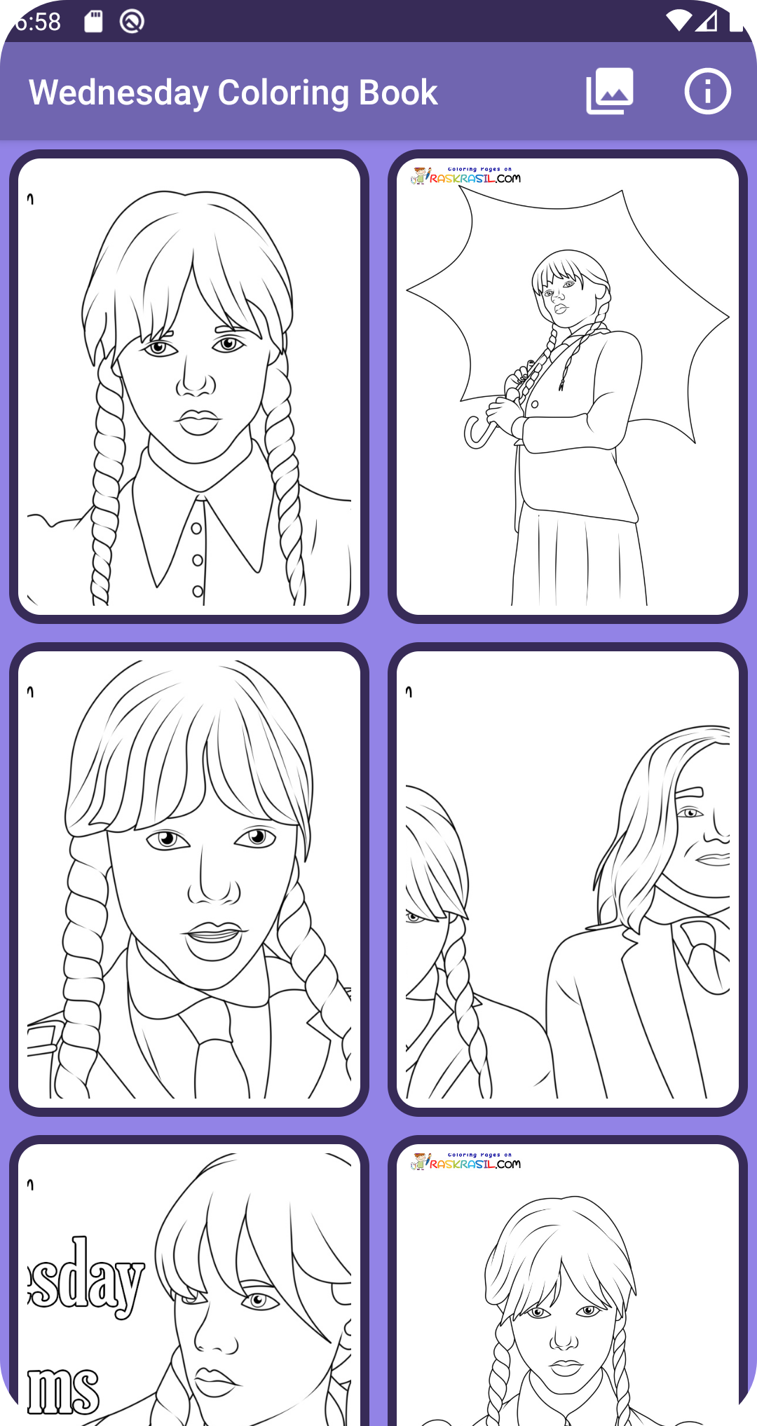 اسکرین شات 1 برنامه Colors: Wednesday Coloring