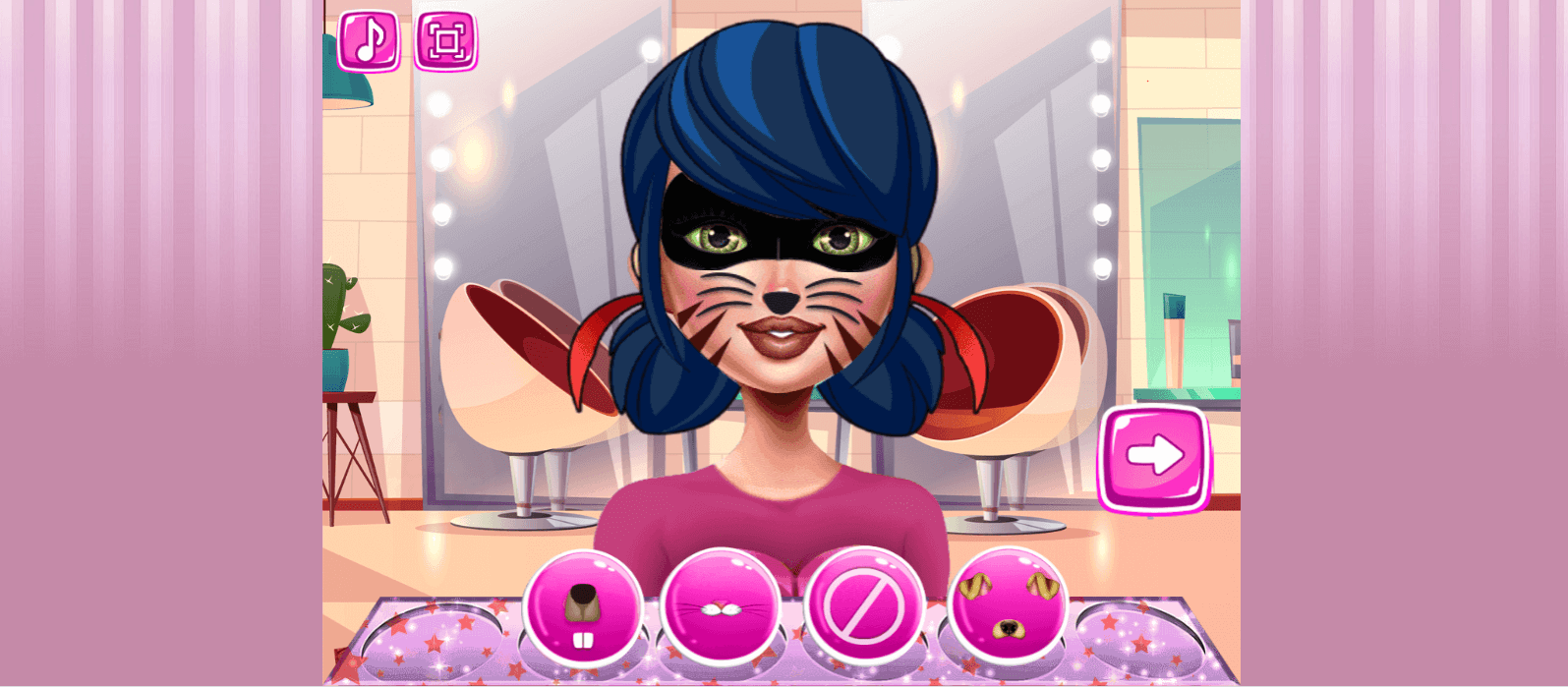 اسکرین شات 3 بازی بازی دخترانه نقاشی صورت دختر کفشدوزکی