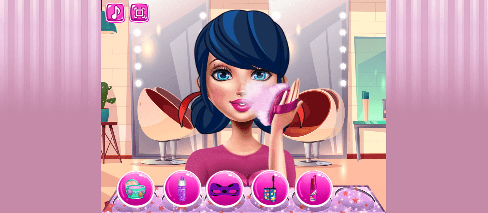 اسکرین شات 2 بازی بازی دخترانه نقاشی صورت دختر کفشدوزکی