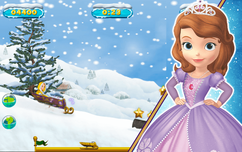 اسکرین شات 5 بازی بازی السا سورتمه سواری سوفیا