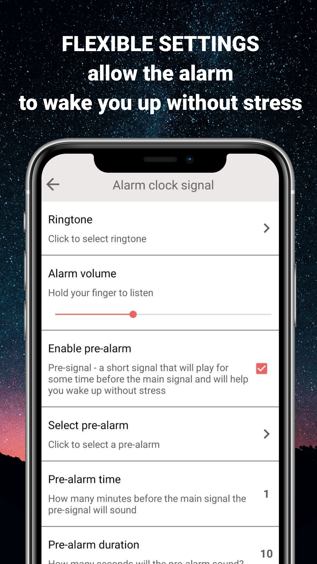 اسکرین شات 3 برنامه Gentle alarm clock with music