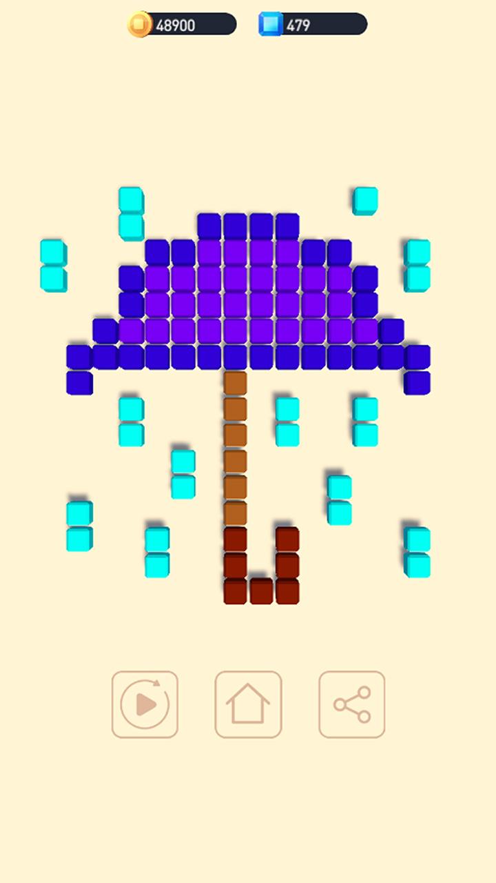 اسکرین شات 5 بازی Cubes Art - Assemble object un