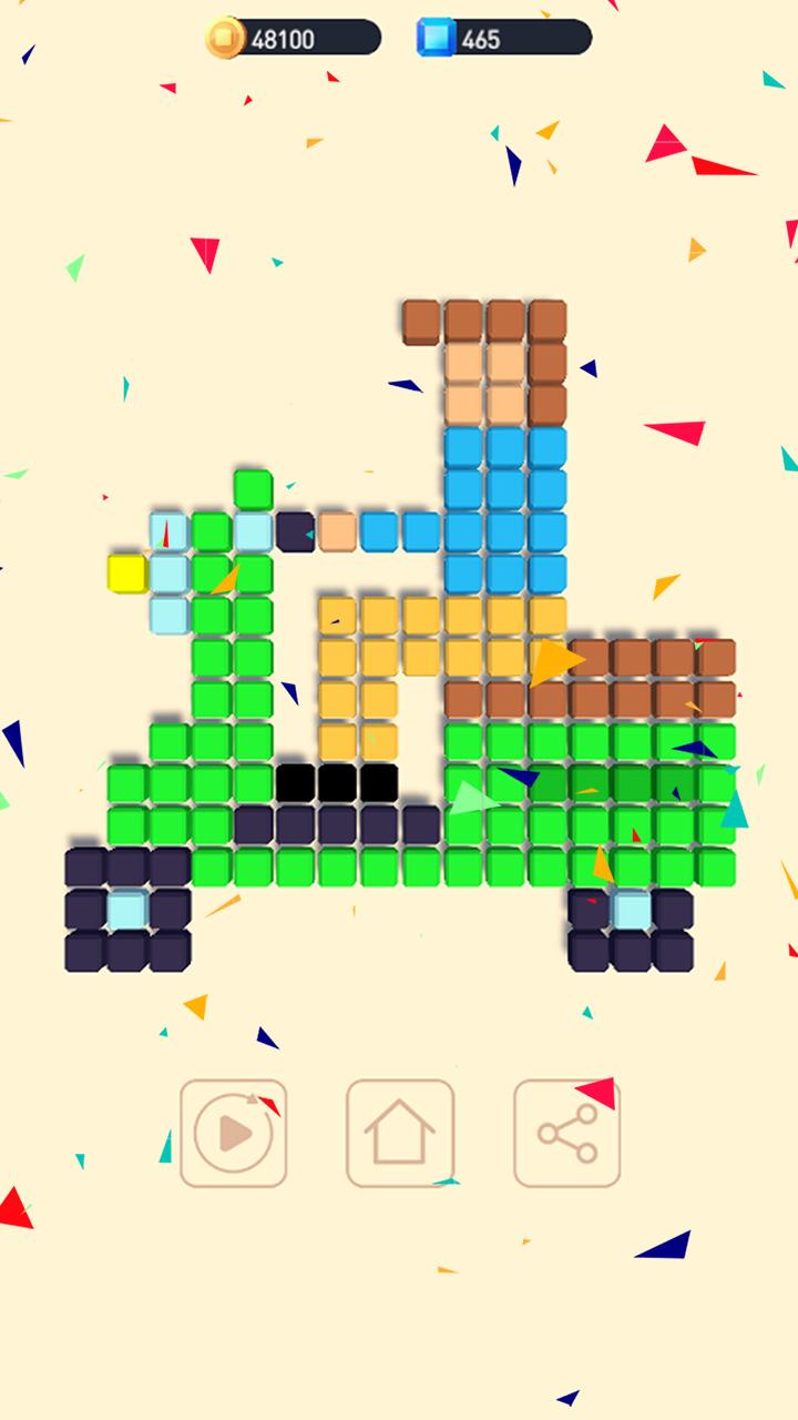 اسکرین شات 3 بازی Cubes Art - Assemble object un