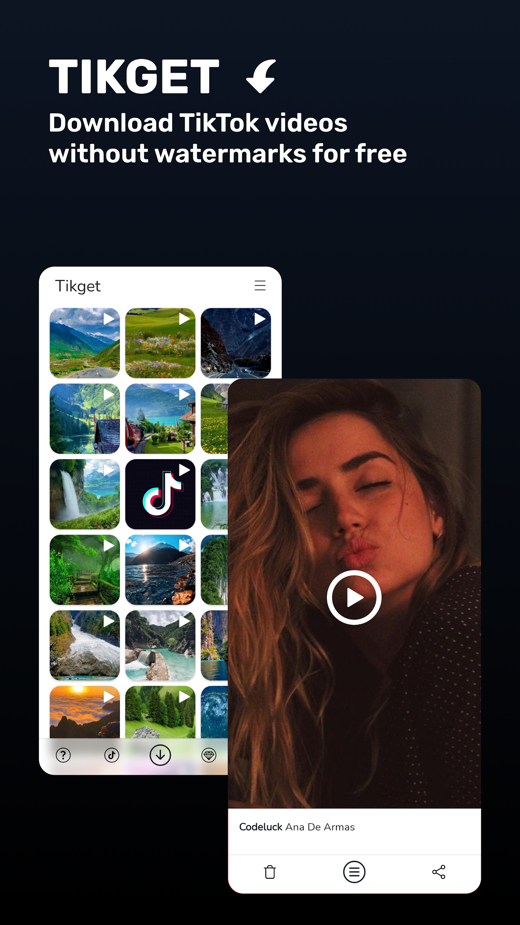 اسکرین شات 1 برنامه Tikget - Video Downloader