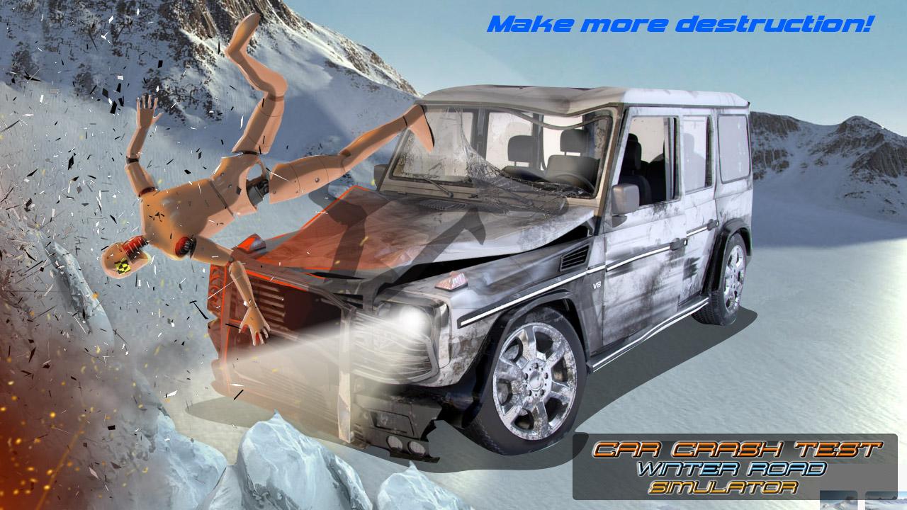 اسکرین شات 3 بازی Car Crash Test Winter Road Sim