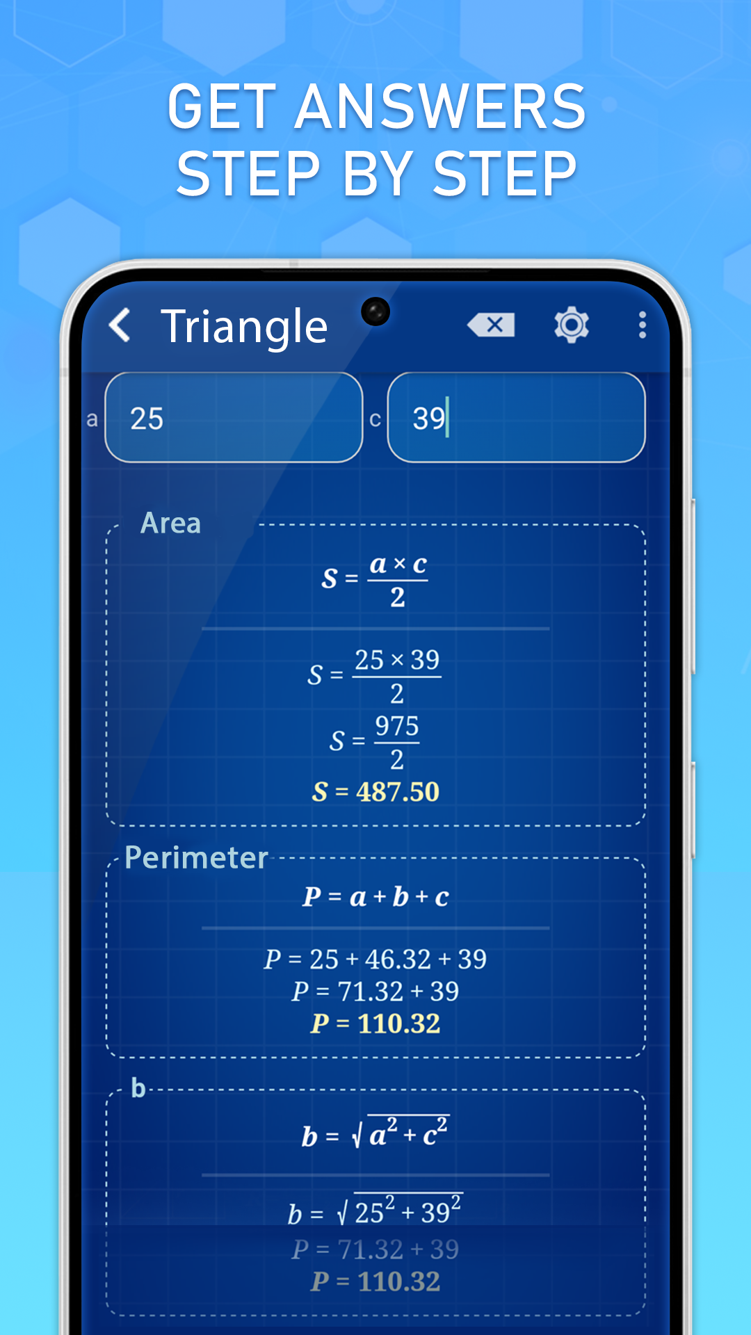 اسکرین شات 4 برنامه Geometry: Shape Calculator