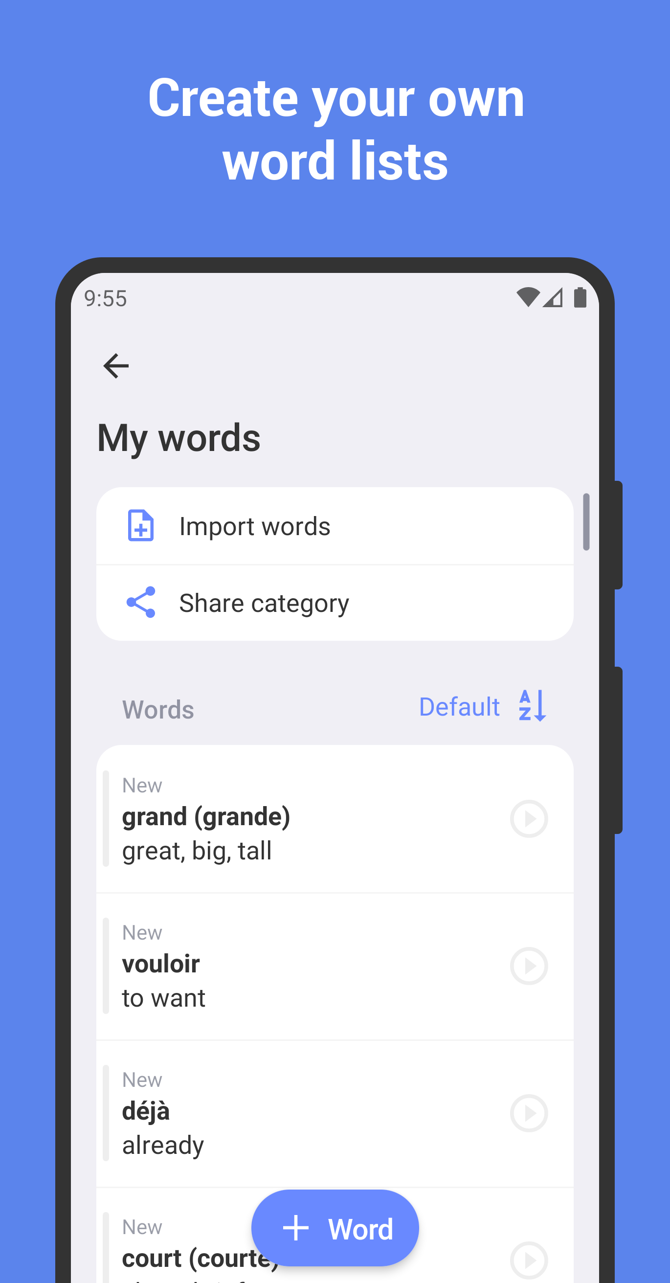 اسکرین شات 3 برنامه Learn French with flashcards!