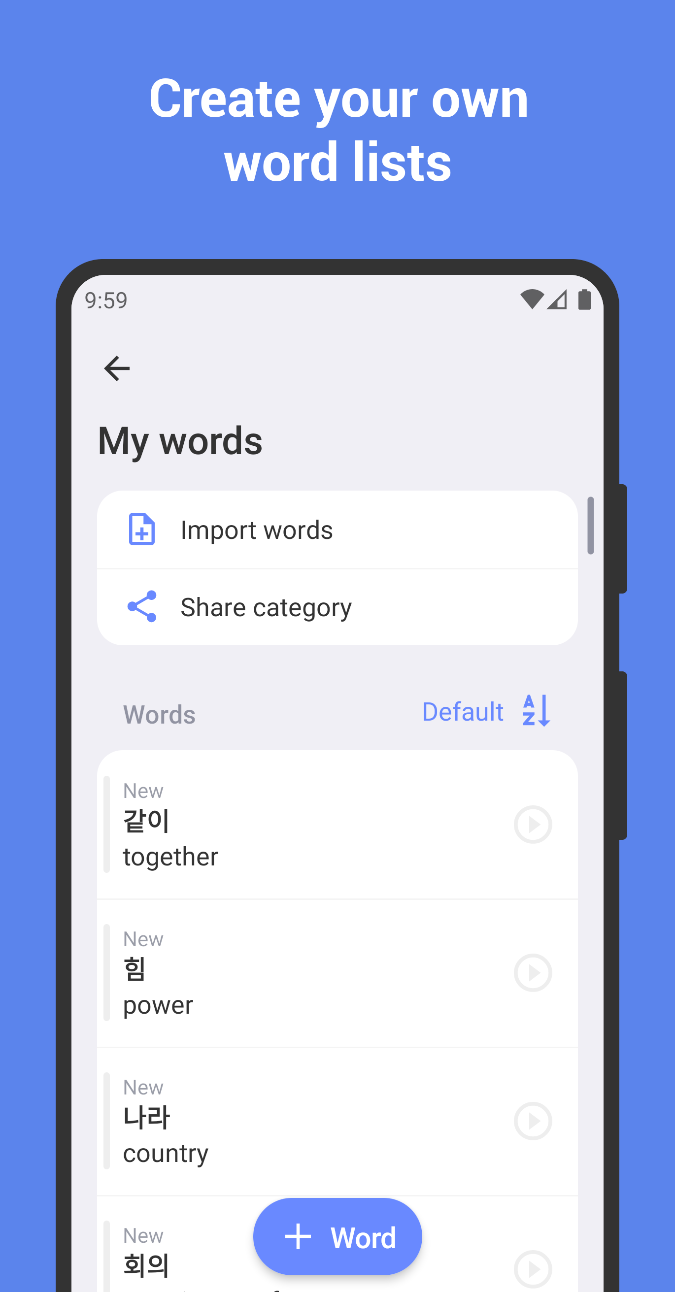 اسکرین شات 3 برنامه Learn Korean with flashcards!