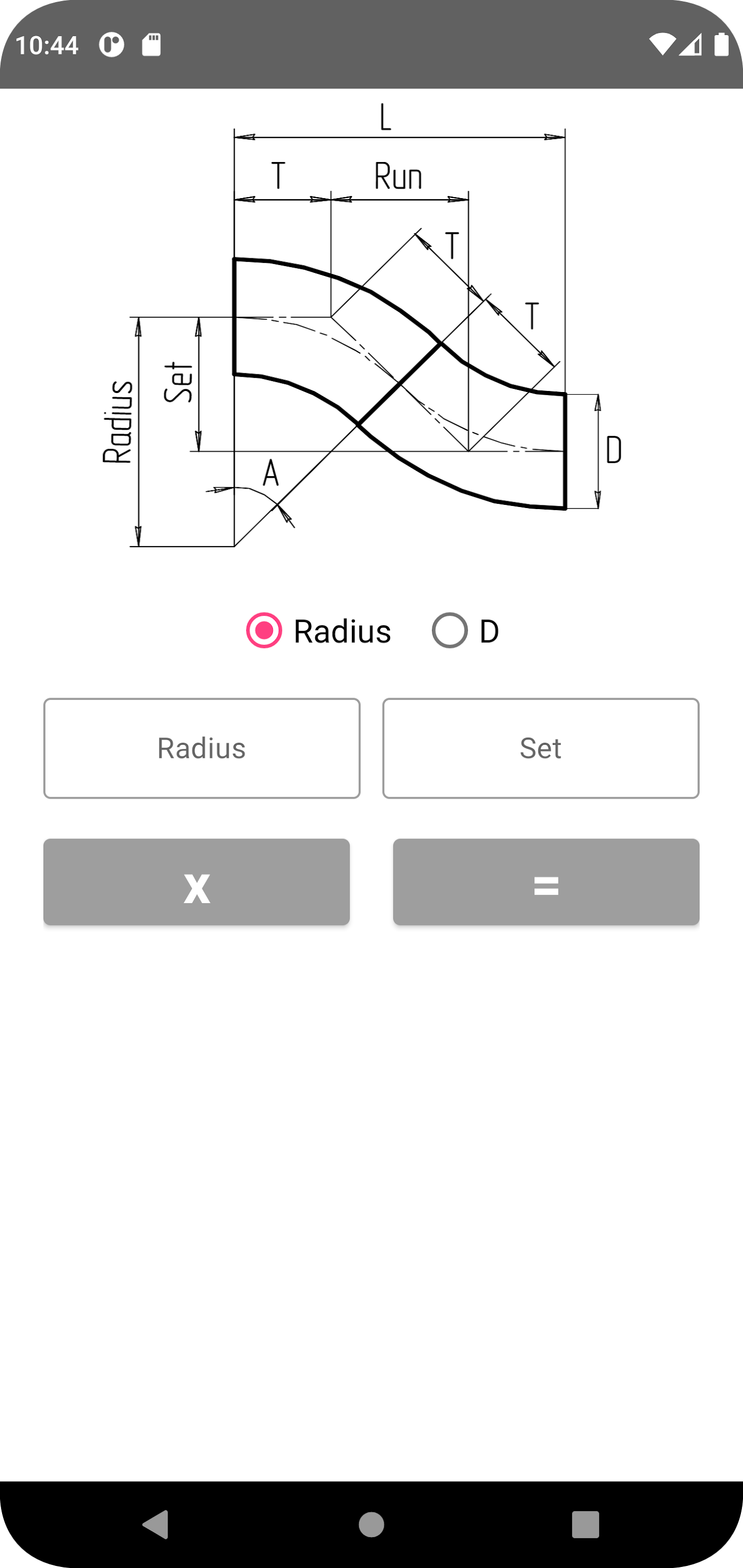 اسکرین شات 6 برنامه Offset Pipe calculator
