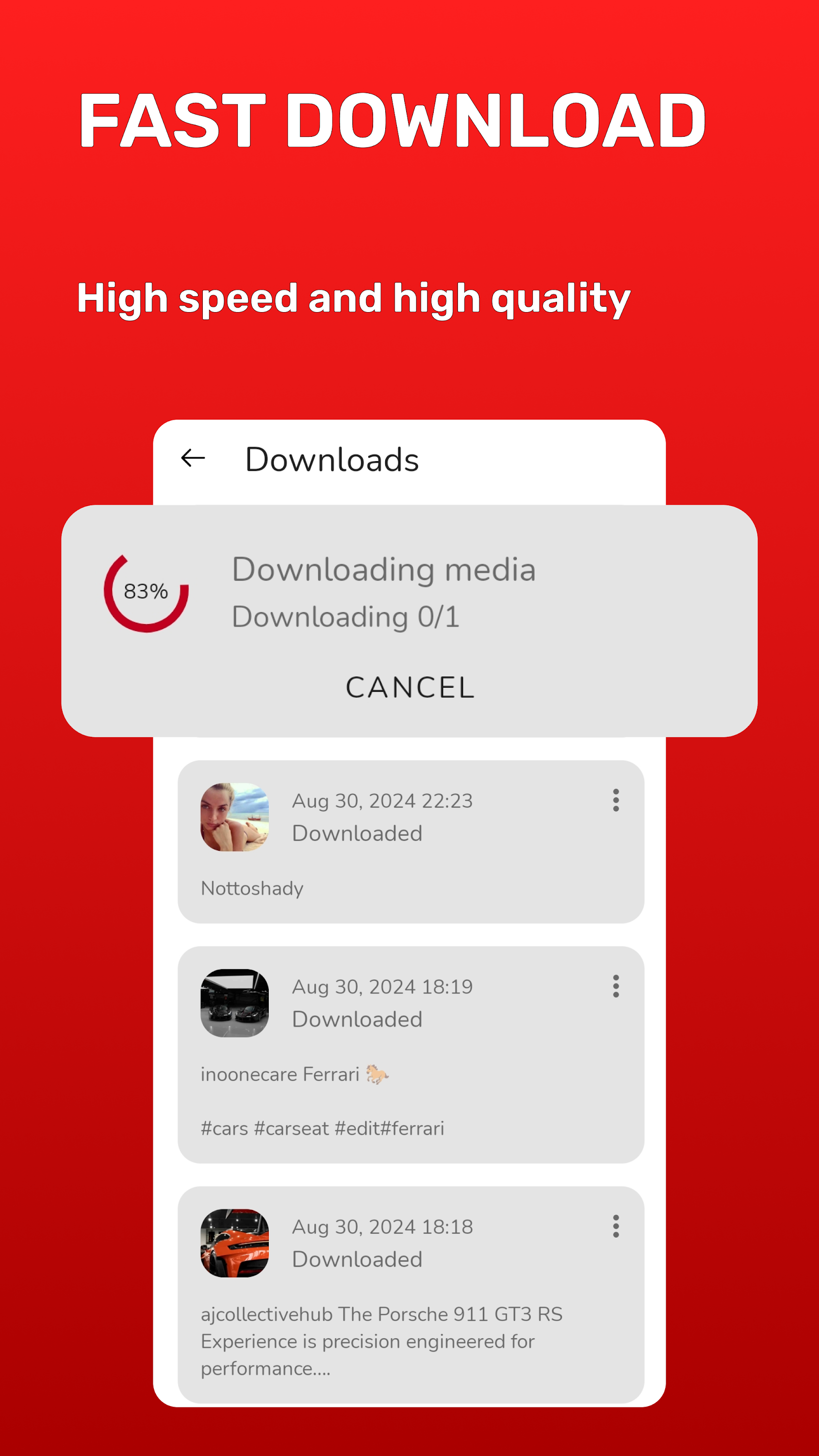 اسکرین شات 4 برنامه Pinterest Video Downloader