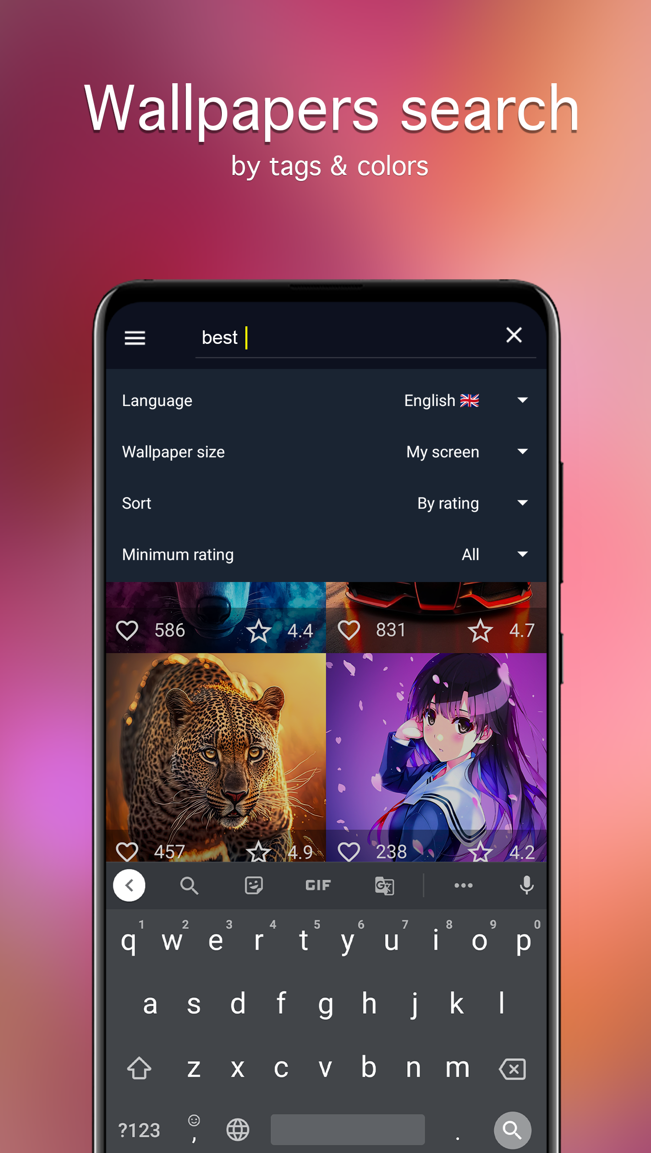 اسکرین شات 3 برنامه 4K Wallpapers – 7Fon