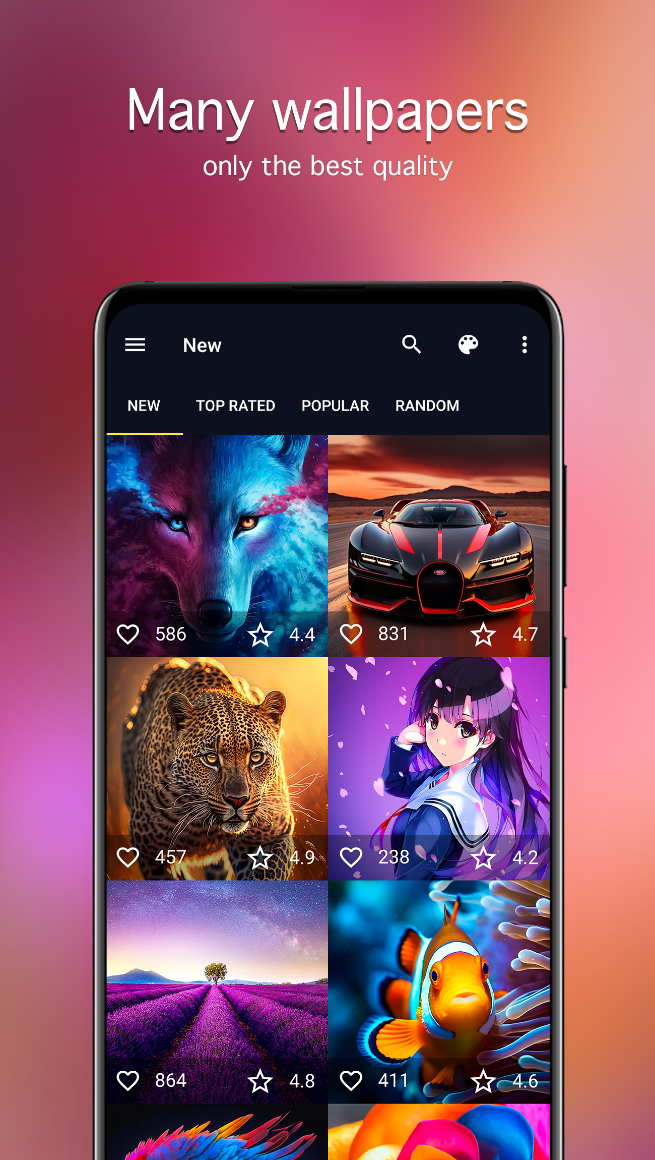 اسکرین شات 2 برنامه 4K Wallpapers – 7Fon