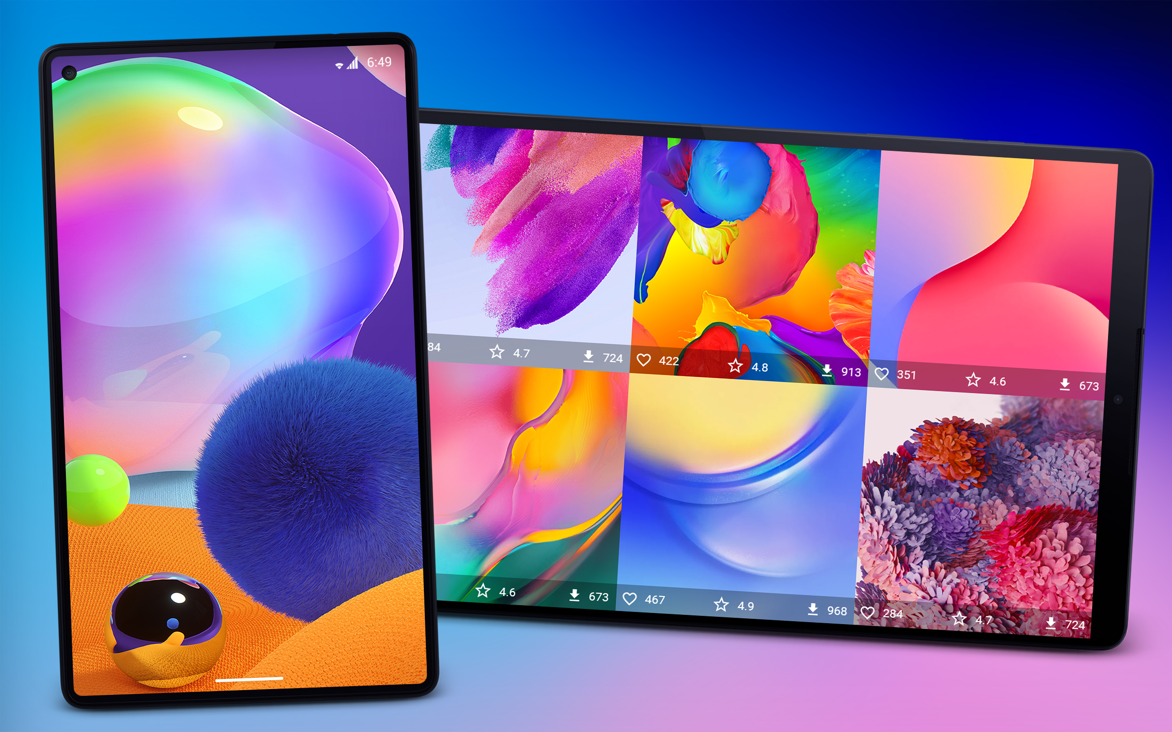 اسکرین شات 6 برنامه ⁦Wallpapers for Samsung⁩ 4K