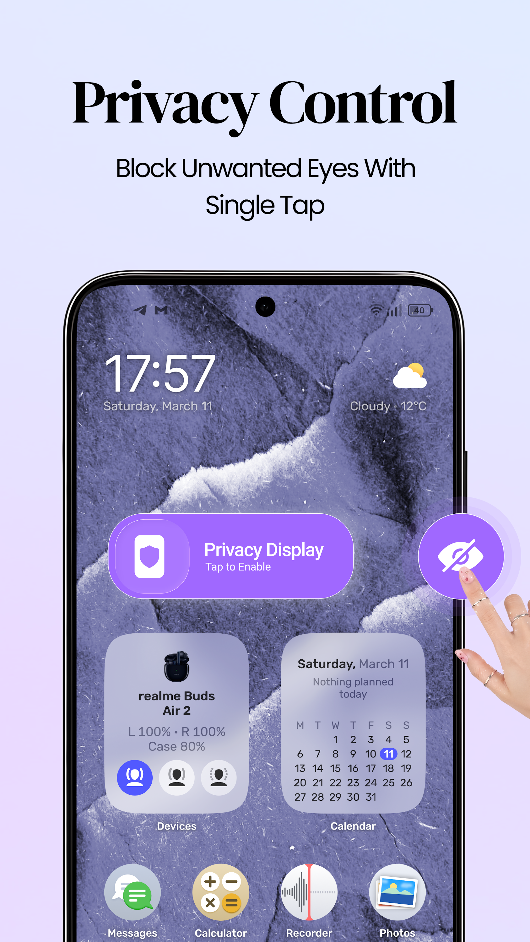 اسکرین شات 5 برنامه Screen Guard - Privacy Display