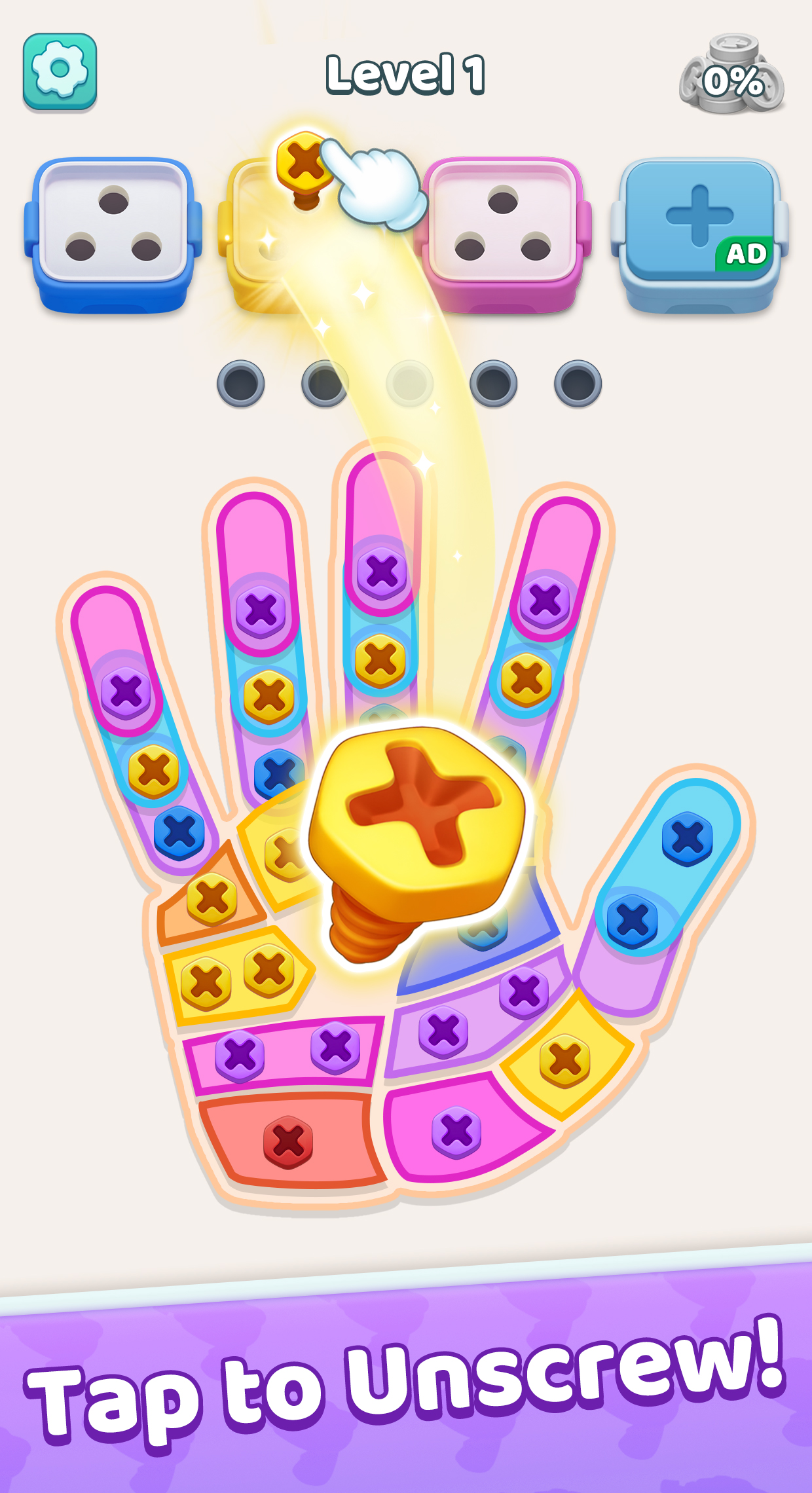 اسکرین شات 1 بازی Screw Out Puzzle: Color Match