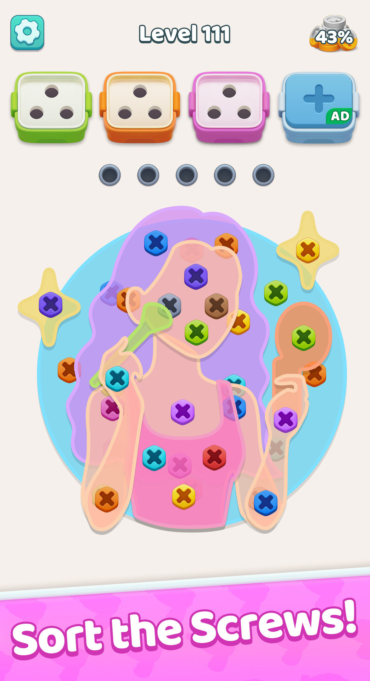 اسکرین شات 4 بازی Screw Out Puzzle: Color Match