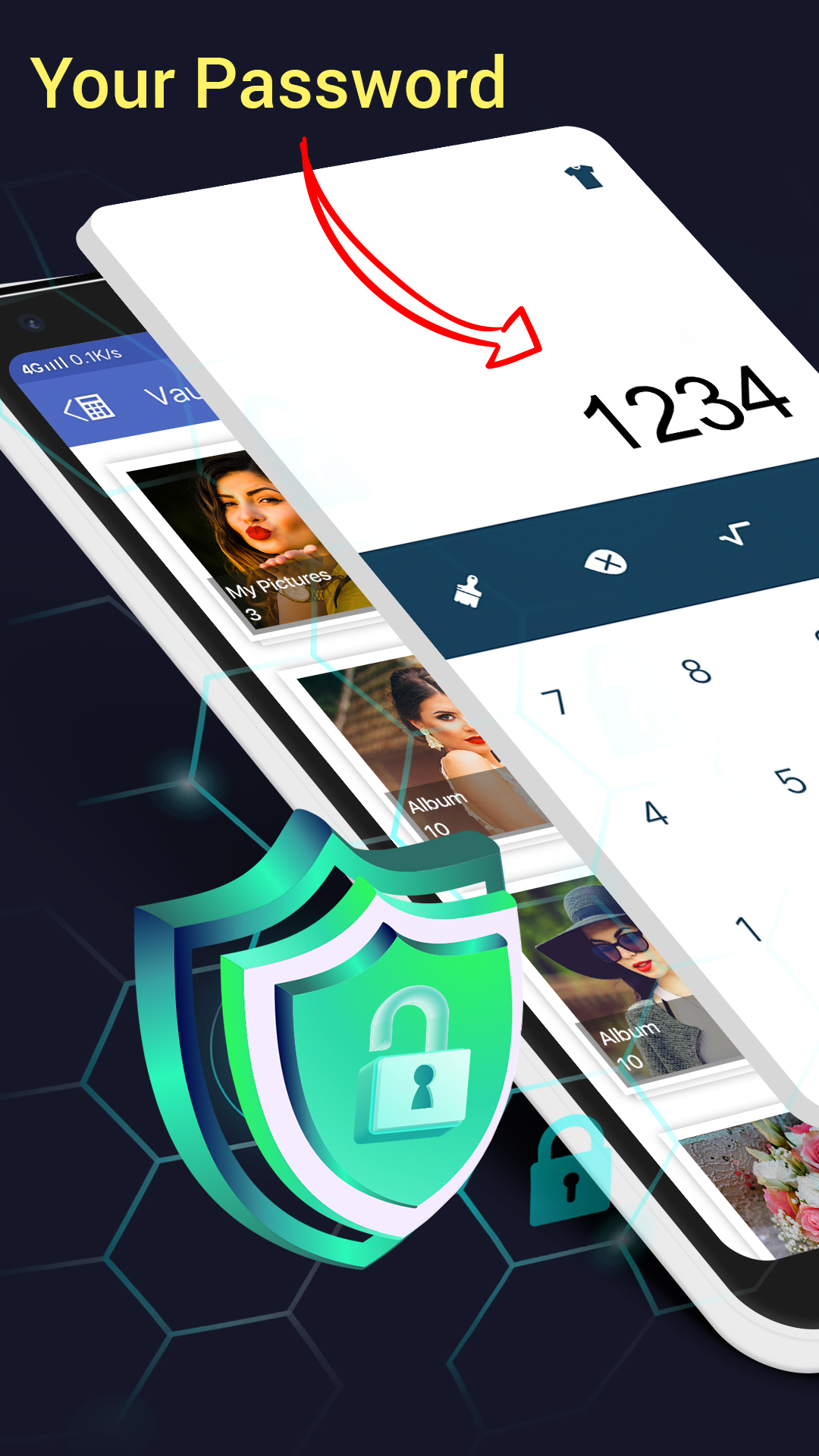 اسکرین شات 1 برنامه Calculator :Photo, Video Vault