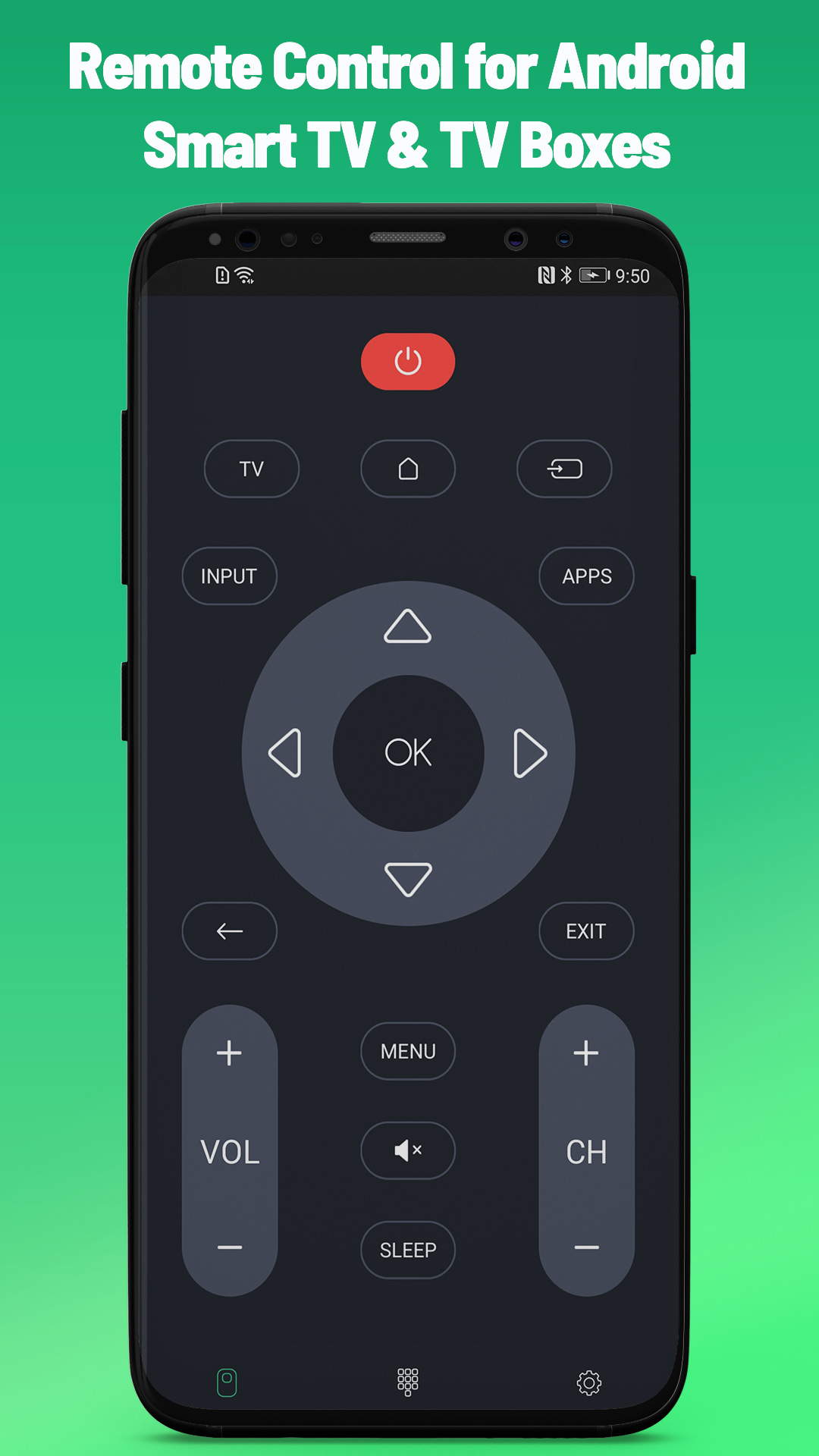 اسکرین شات 1 برنامه Remote Control for Android TV