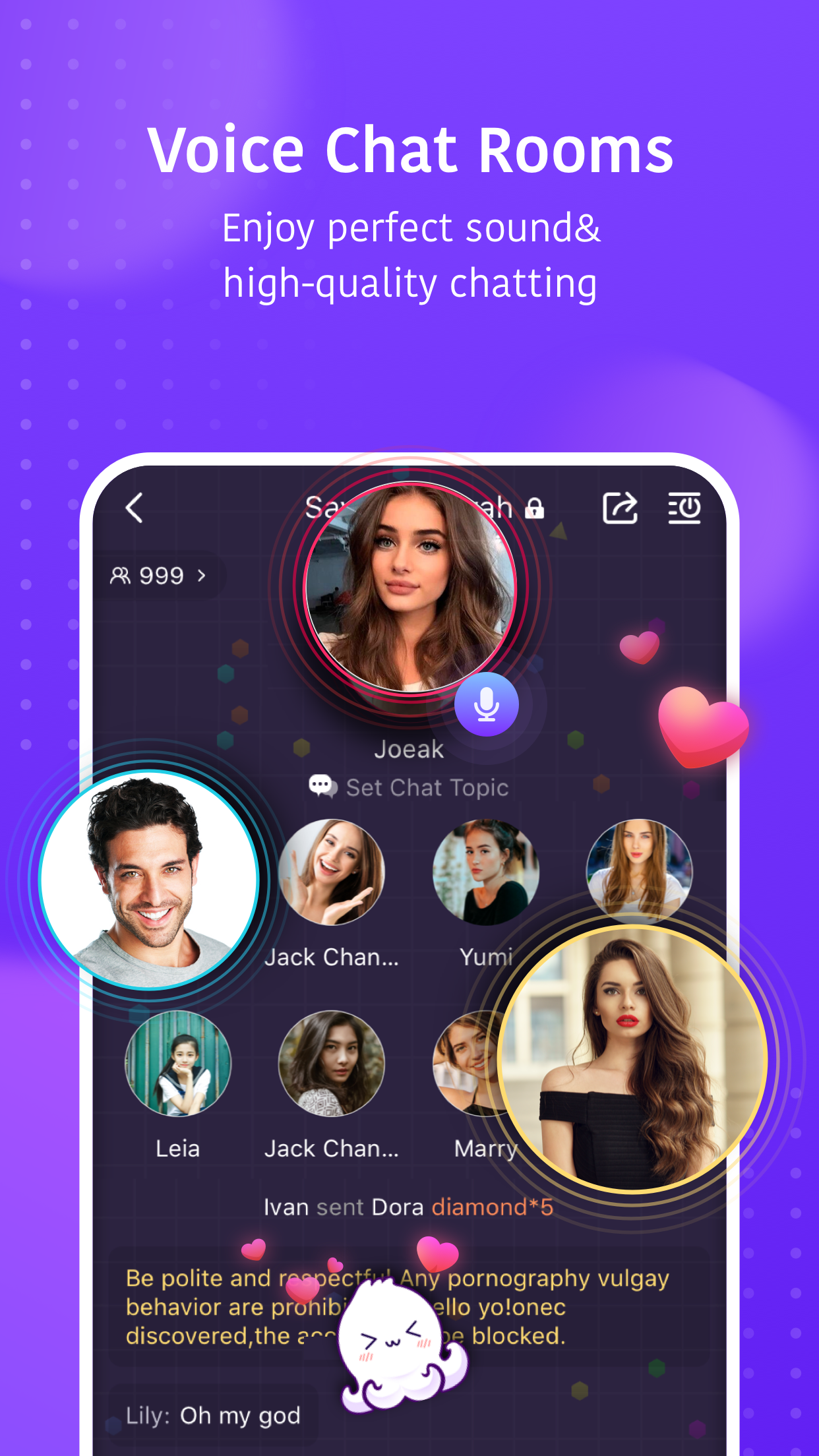 اسکرین شات 1 برنامه Hello Yo - Group Chat Rooms