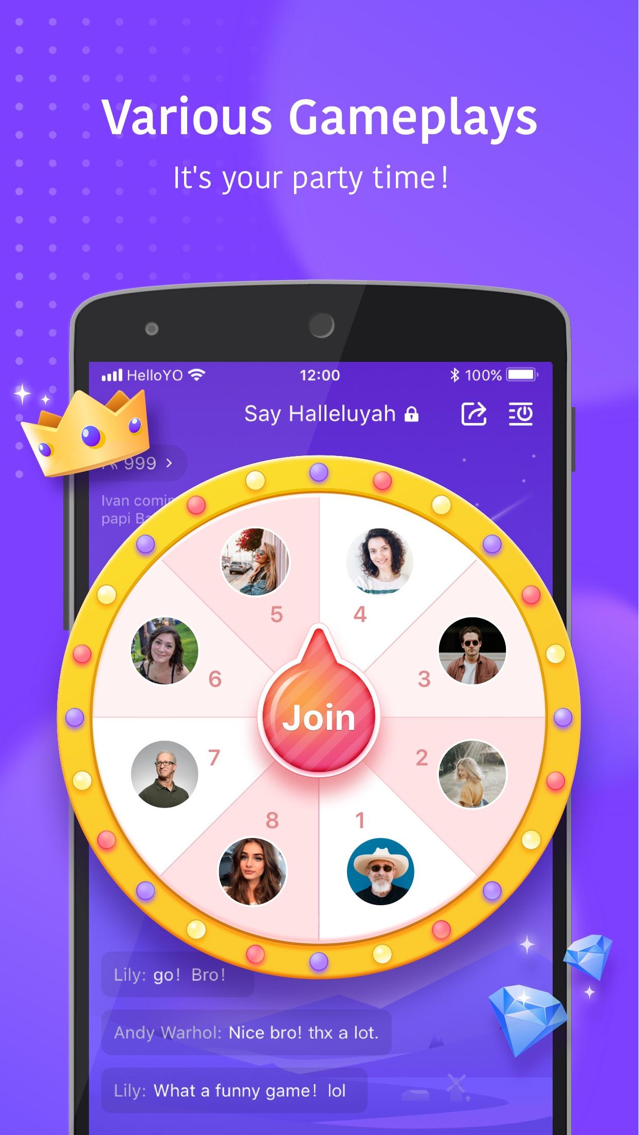 اسکرین شات 7 برنامه Hello Yo - Group Chat Rooms