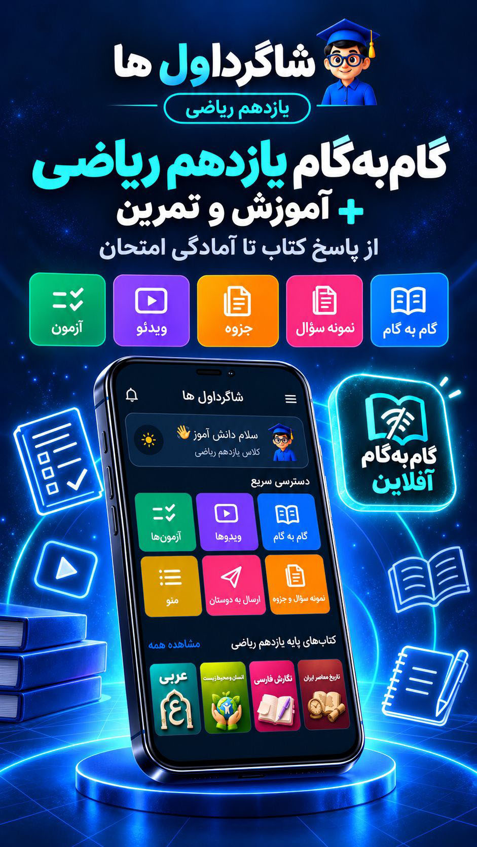 اسکرین شات 1 برنامه ‏گام به گام یازدهم ریاضی 1405-1406