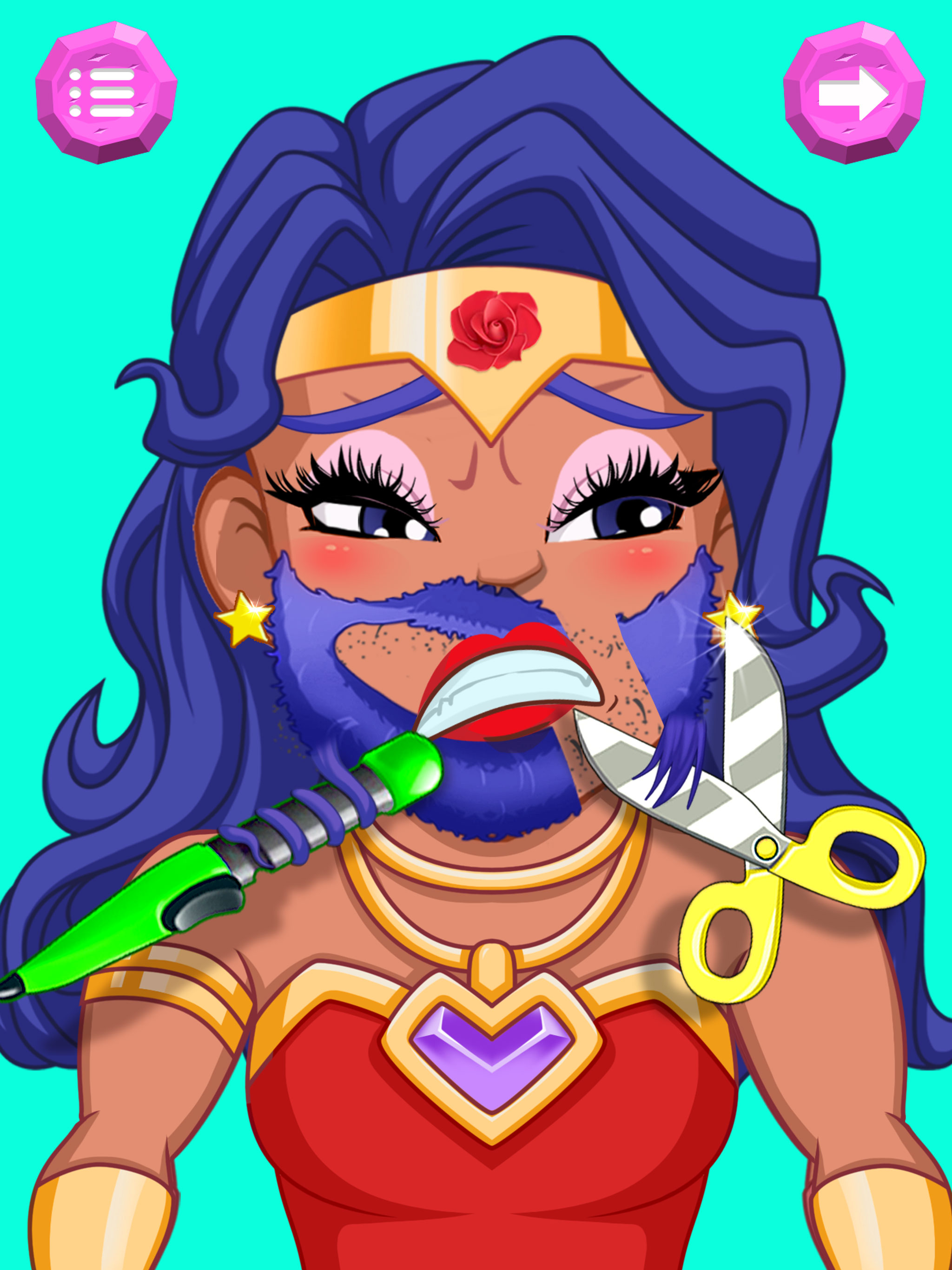 اسکرین شات 4 بازی Superhero Shave: Shaving Games