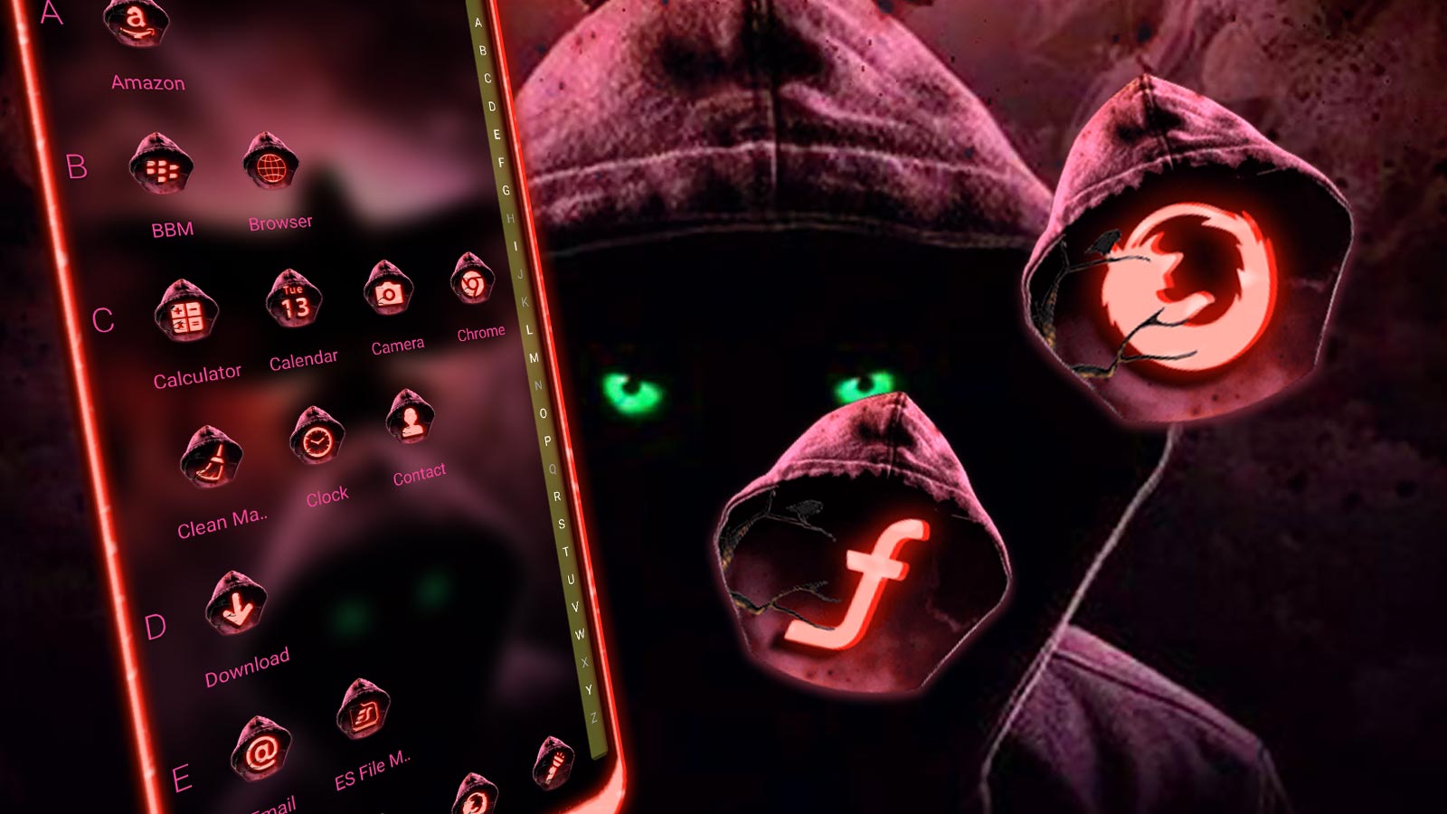 اسکرین شات 4 برنامه Eagle Hoodie Launcher Theme