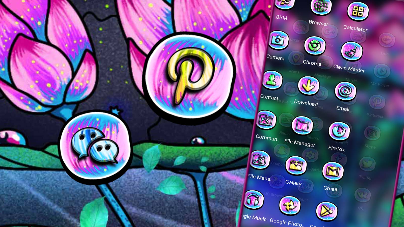 اسکرین شات 3 برنامه Lotus Mat Painting Theme