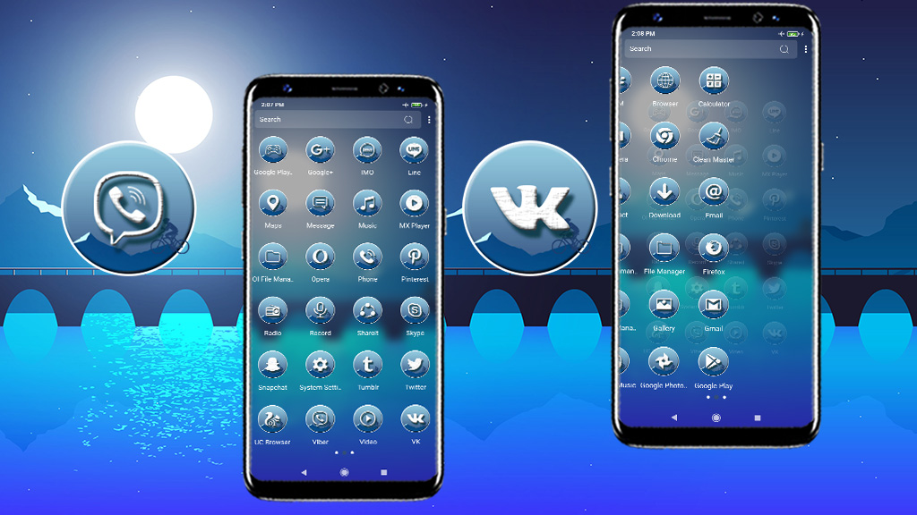 اسکرین شات 4 برنامه Night Moon Cycling Theme