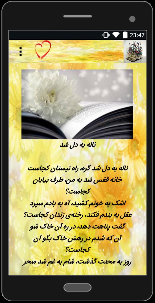 اسکرین شات 3 برنامه متن آهنگ های افغانی