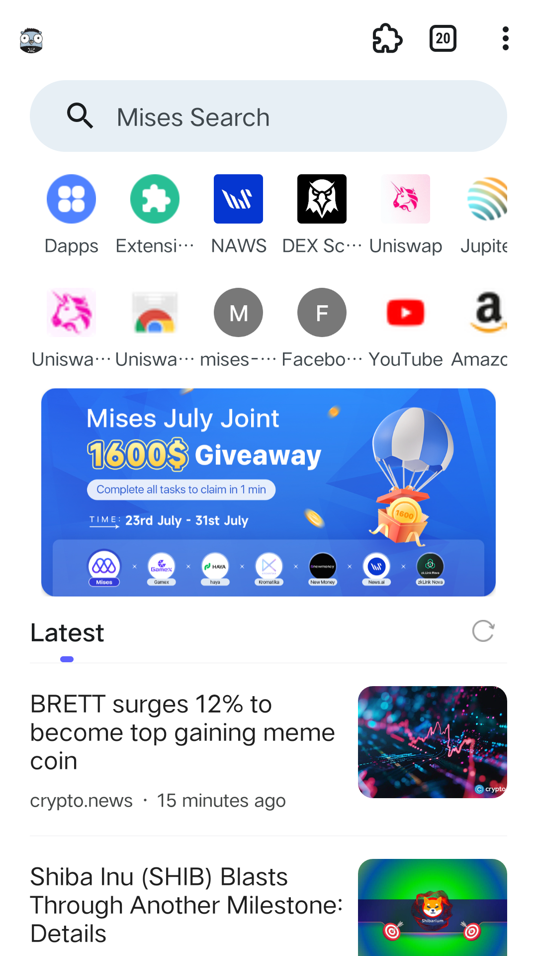 اسکرین شات 1 برنامه Mises Browser