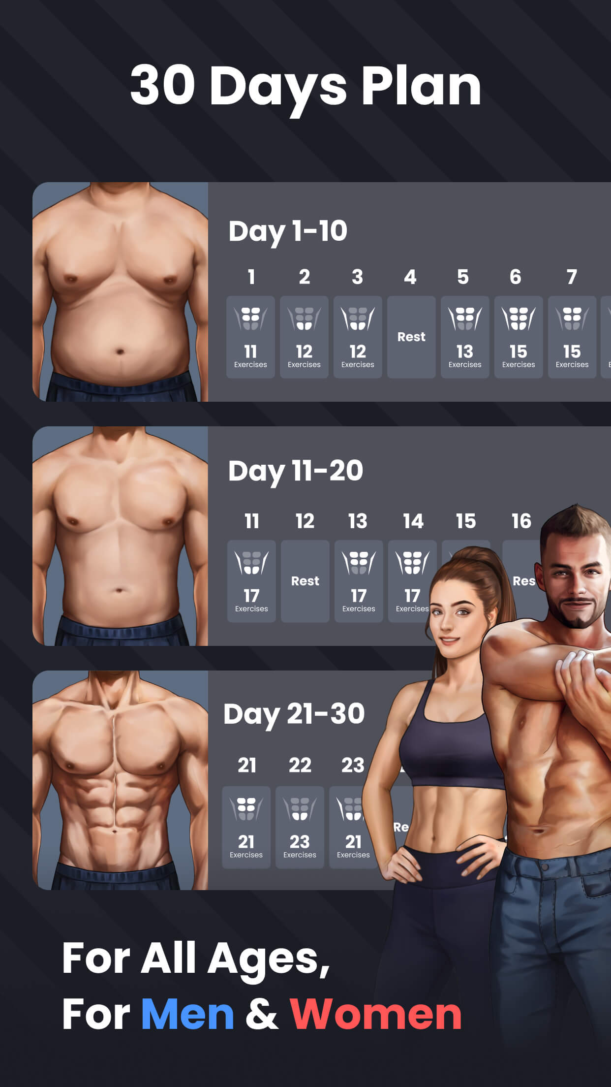اسکرین شات 3 برنامه Six Pack in 30 Days