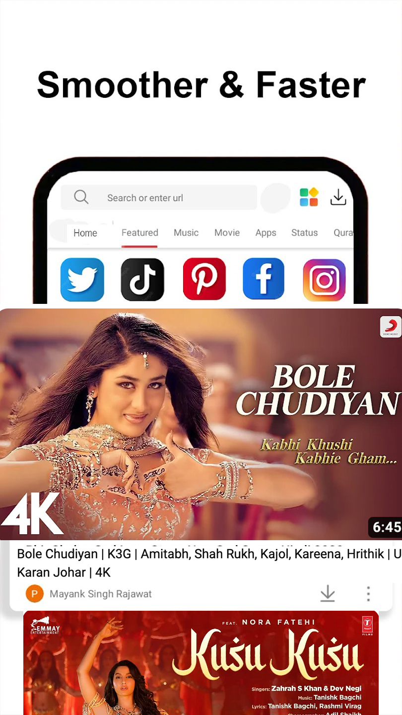 اسکرین شات 1 برنامه All Video Downloader App