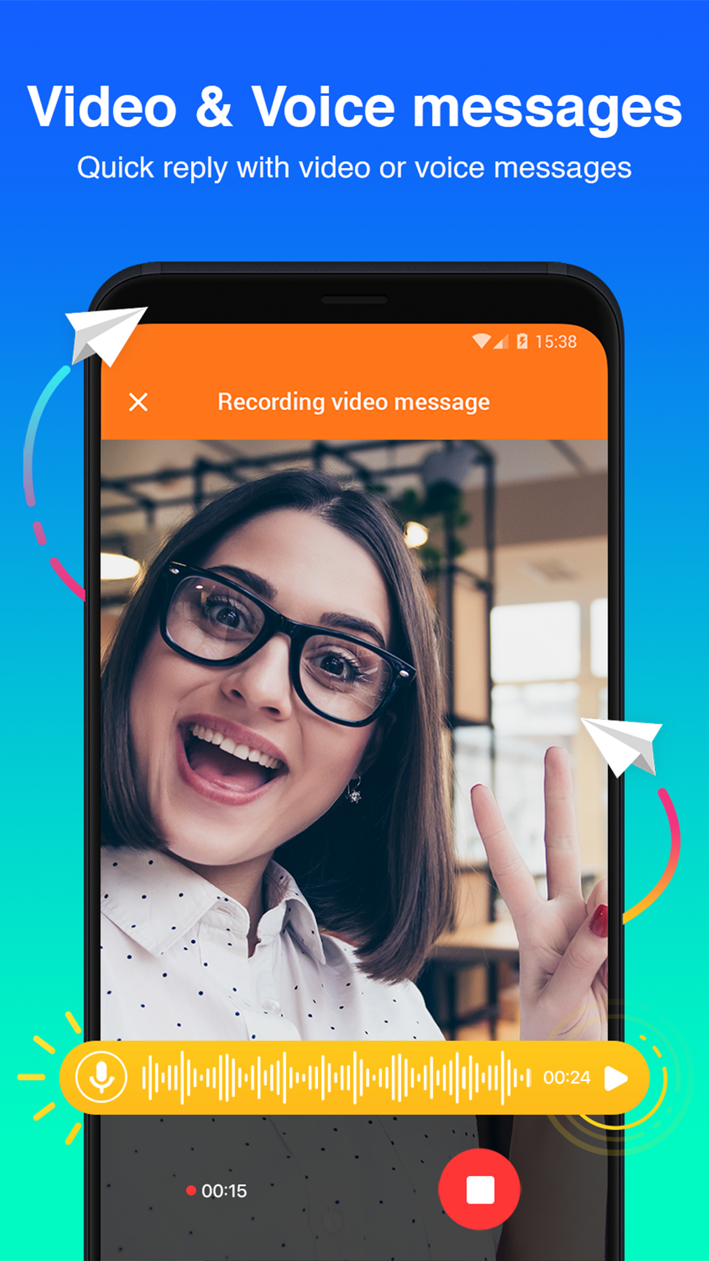 اسکرین شات 2 برنامه Mint Messenger - Chat & Video