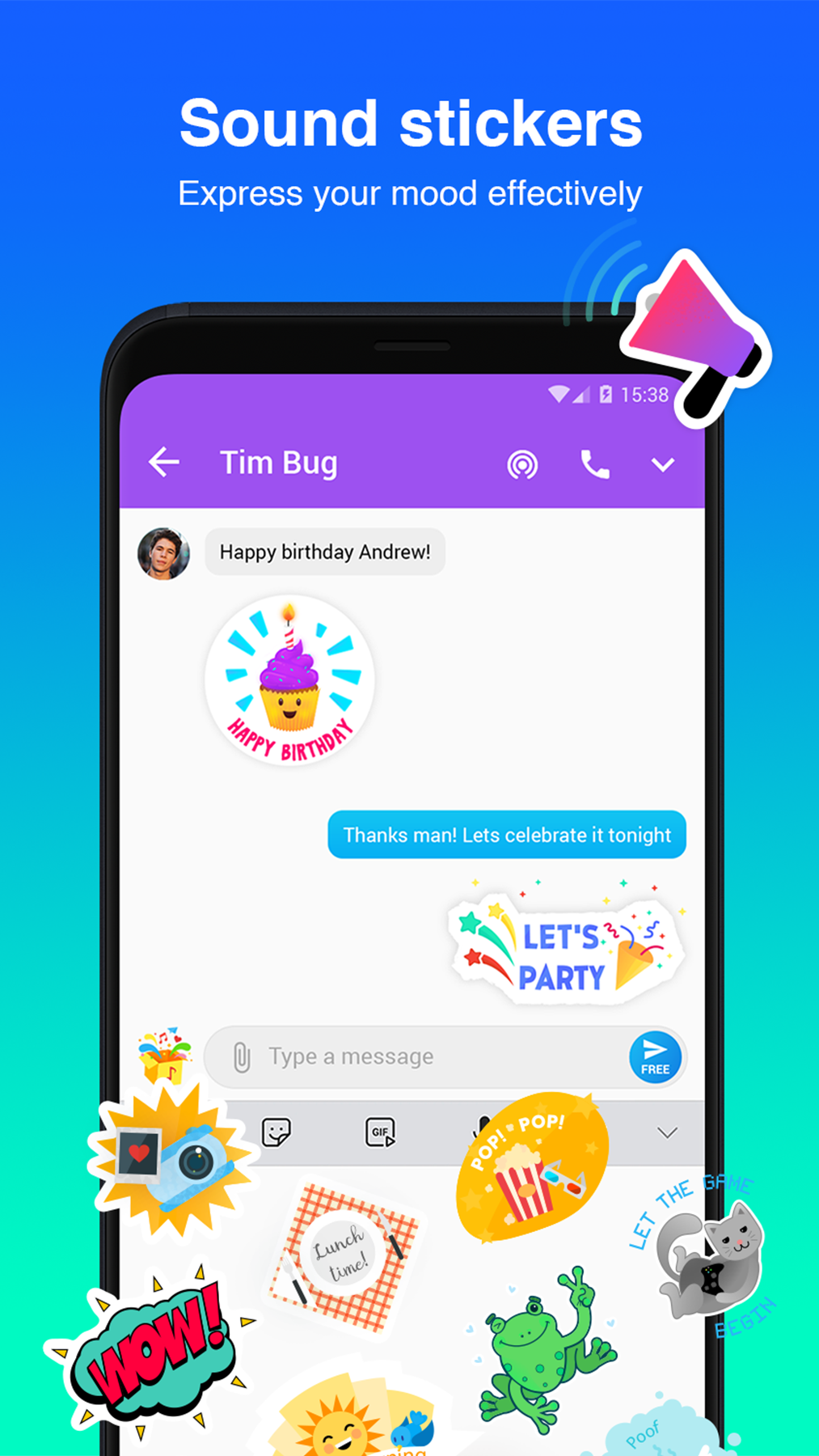 اسکرین شات 7 برنامه Zing: Sound Stickers & SMS