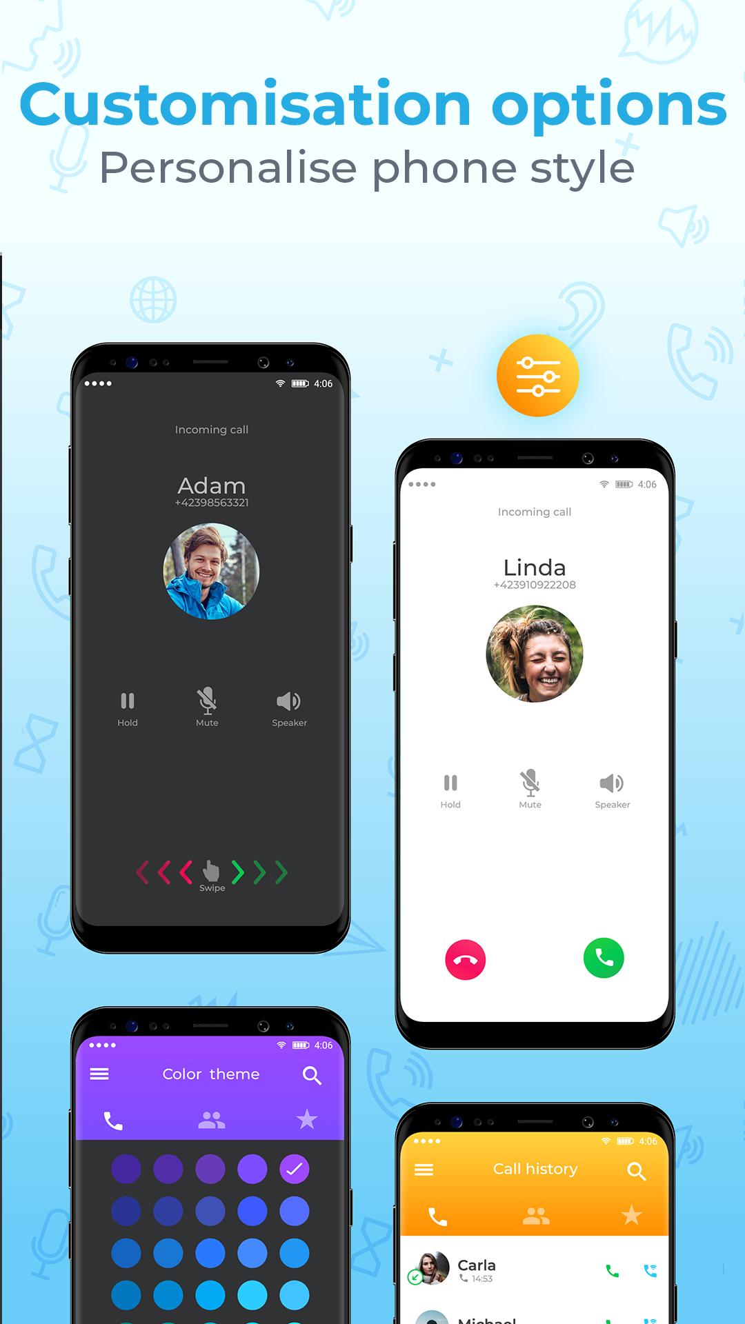اسکرین شات 3 برنامه Phone - Dialer & Calling app