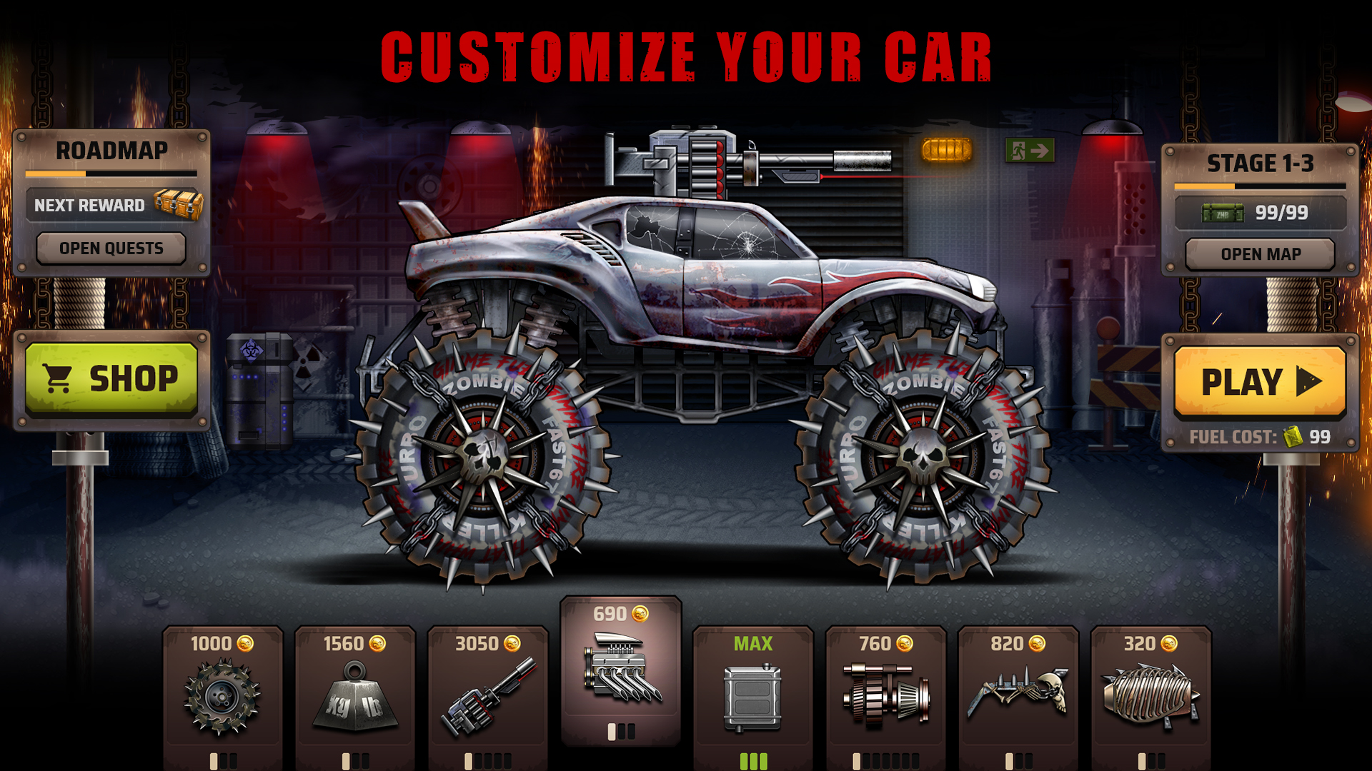 اسکرین شات 1 بازی Zombie Hill Racing: Earn Climb