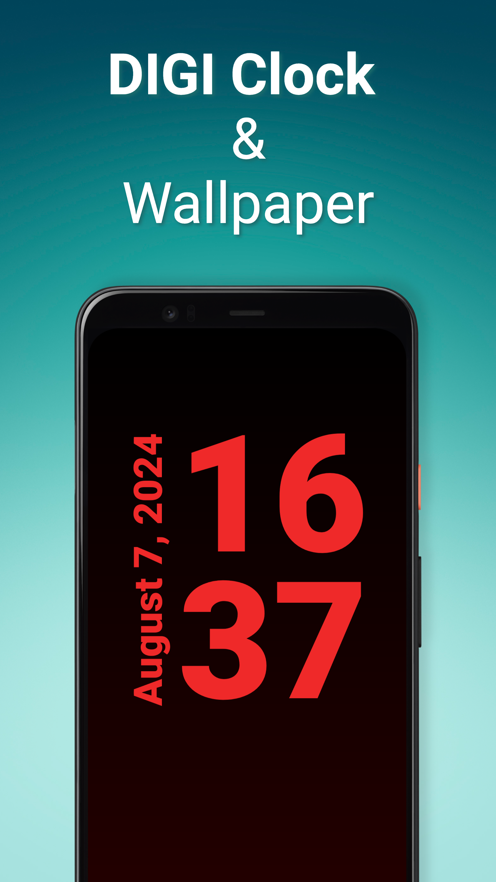 اسکرین شات 1 برنامه DIGI Clock & Wallpaper